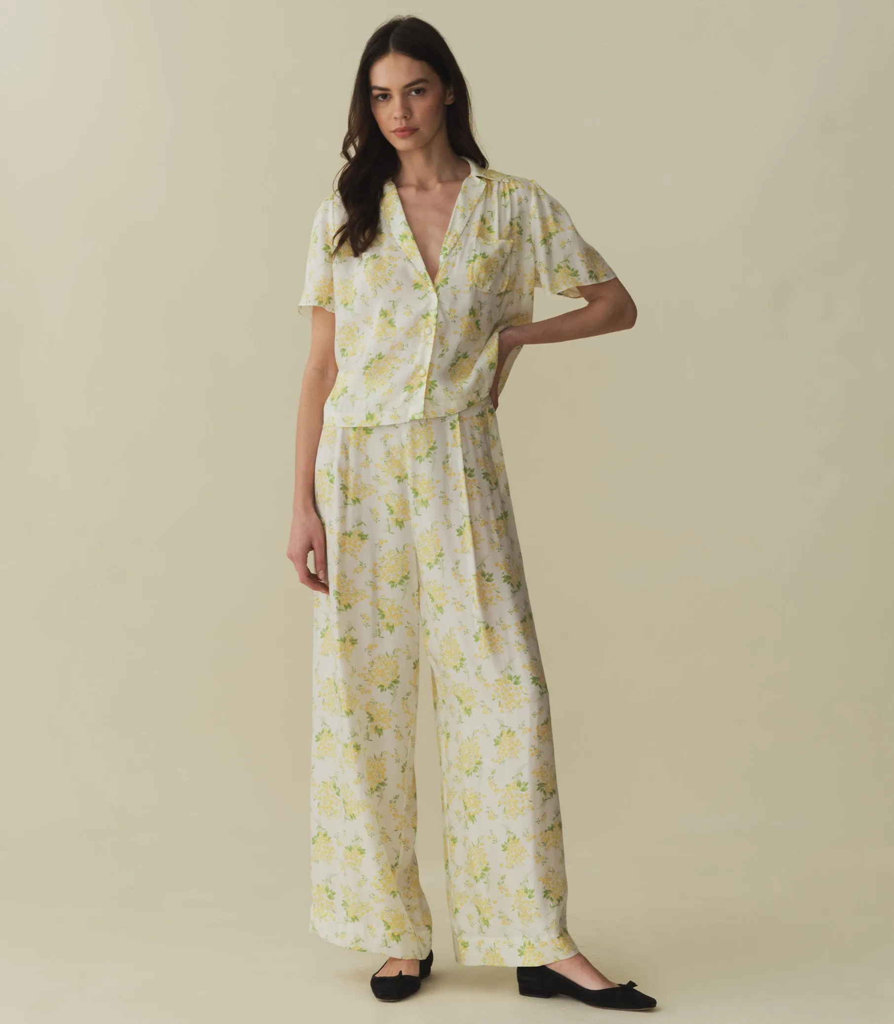 LANI PANT -- SALT MAY BELL FLORAL sold by Doen