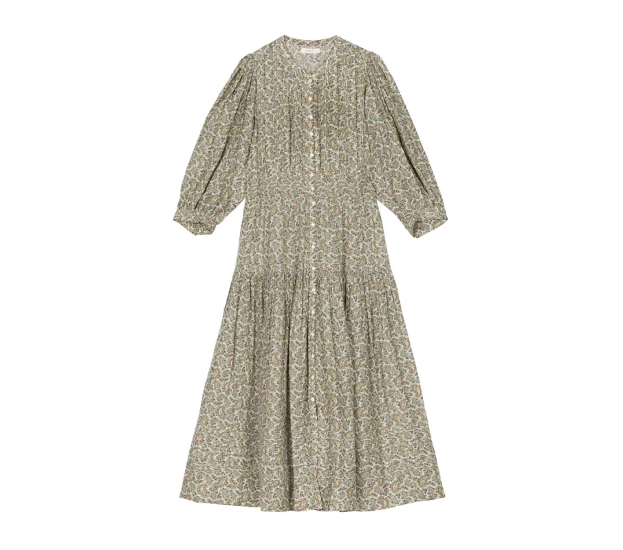 HMD -- ROSAMUND DRESS -- CREAM TISBURY PAISLEY sold by Doen