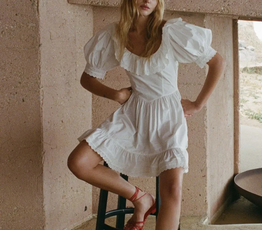 HMD -- WINNIE DRESS -- POWDER sold by Doen