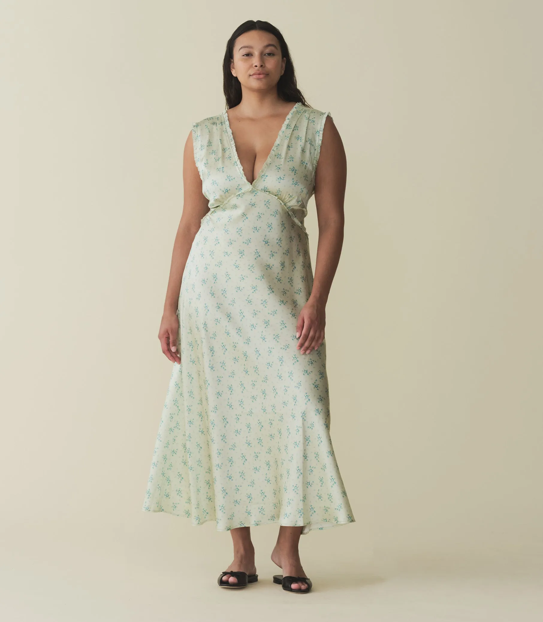 TAHLIA DRESS -- VERTE HILLSIDE HEATHER sold by Doen