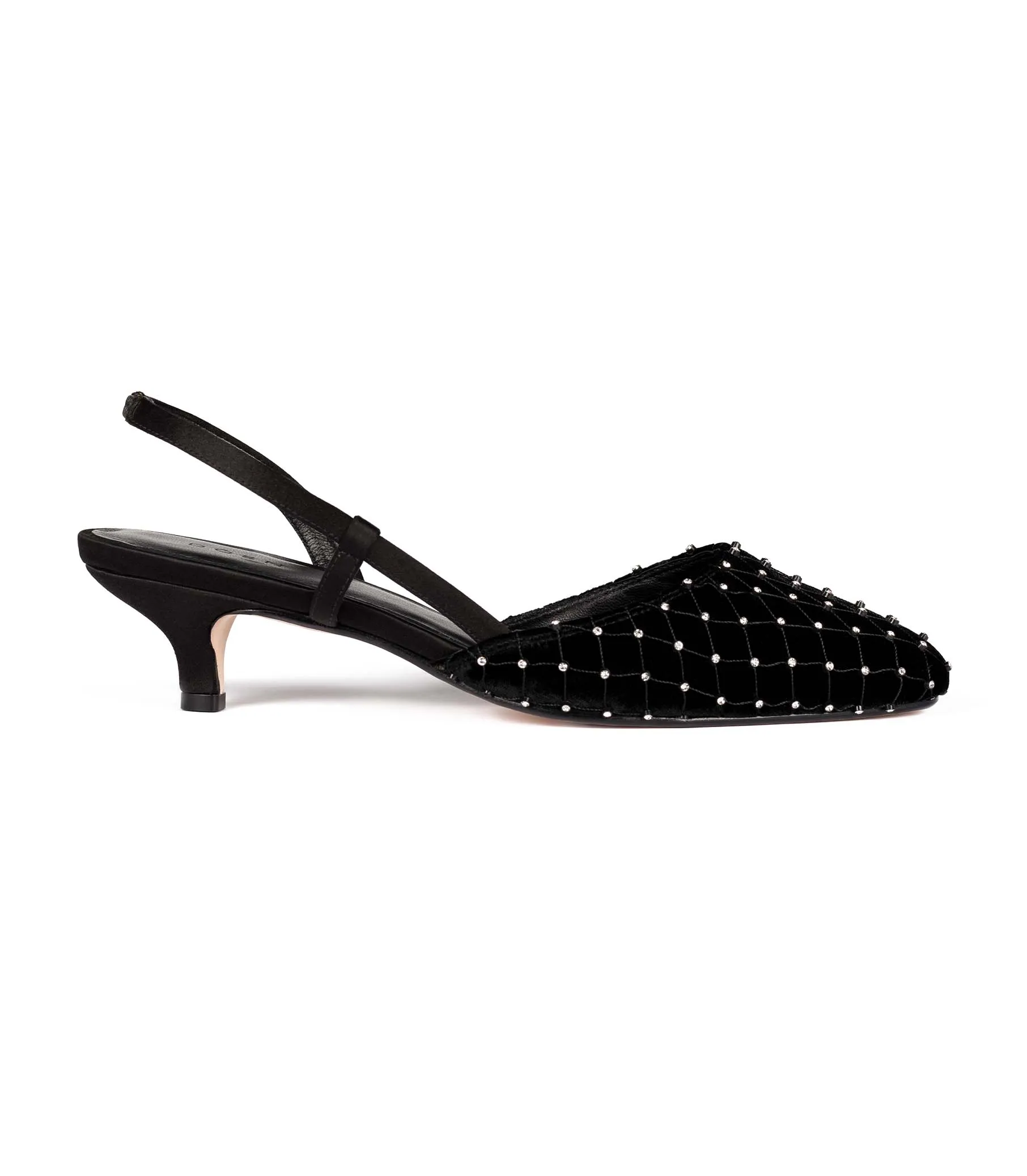 CALVI SLINGBACK -- BLACK VELVET CRYSTAL sold by Doen product image thumbnail 4