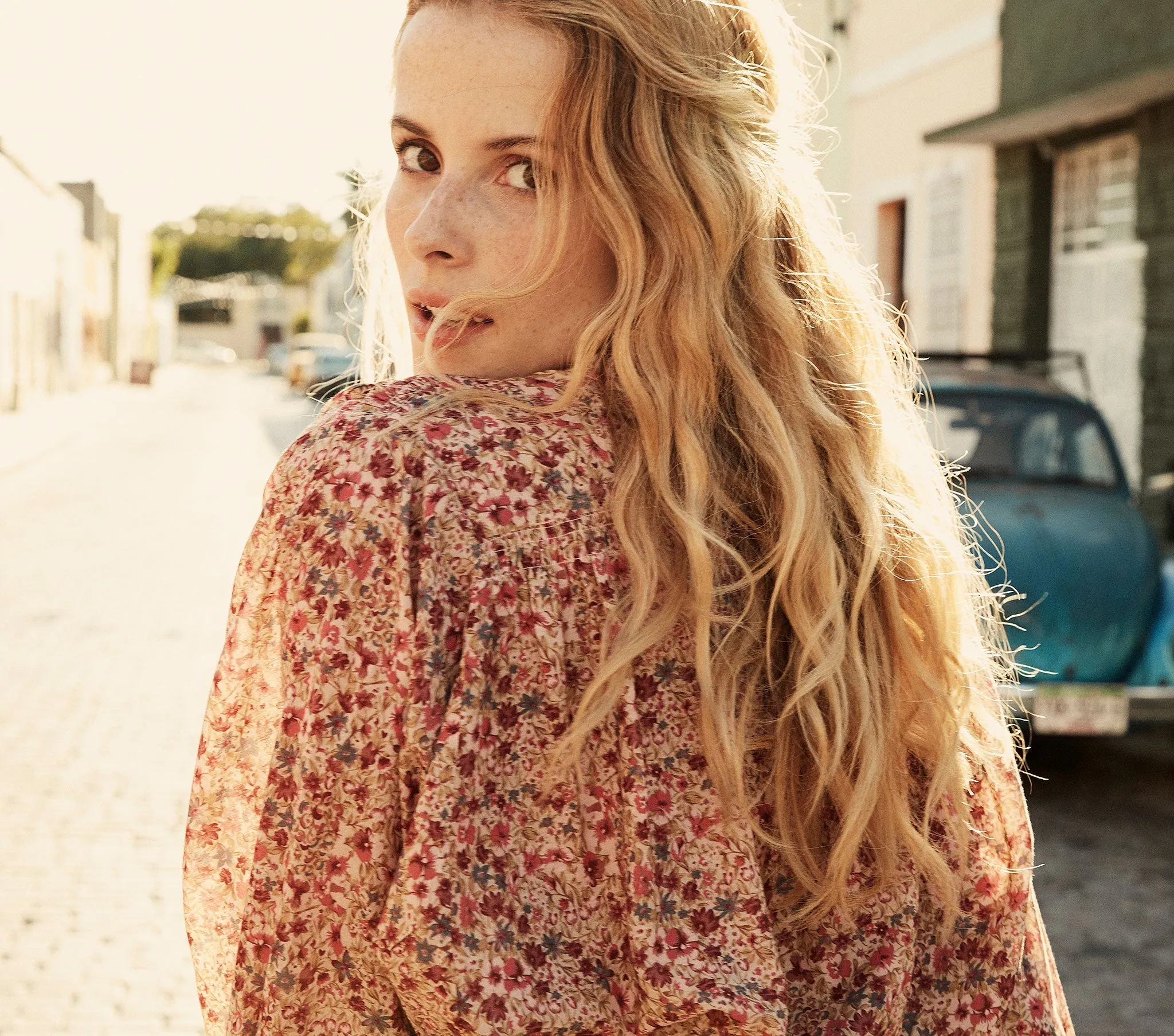 HMD -- ROSE TOP -- PINK VALLEY FLORAL sold by Doen product image thumbnail 5