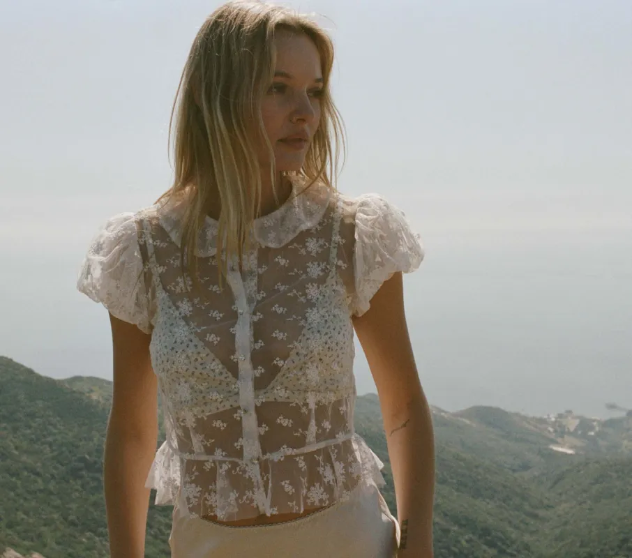 HMD -- REGINA TOP -- SEA SALT sold by Doen