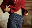 HMD -- RHEA PANT -- NAVY WINDSWEPT FLORAL sold by Doen