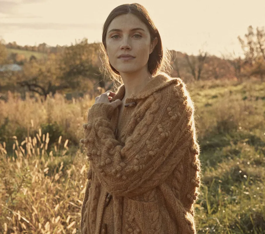 HMD -- RIVE CARDIGAN SWEATER -- TABAC sold by Doen