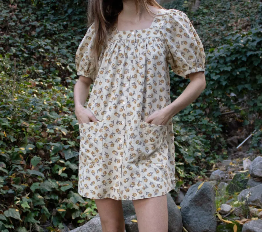 HMD -- MEADOW DRESS -- YELLOW COTTAGE GARDEN sold by Doen