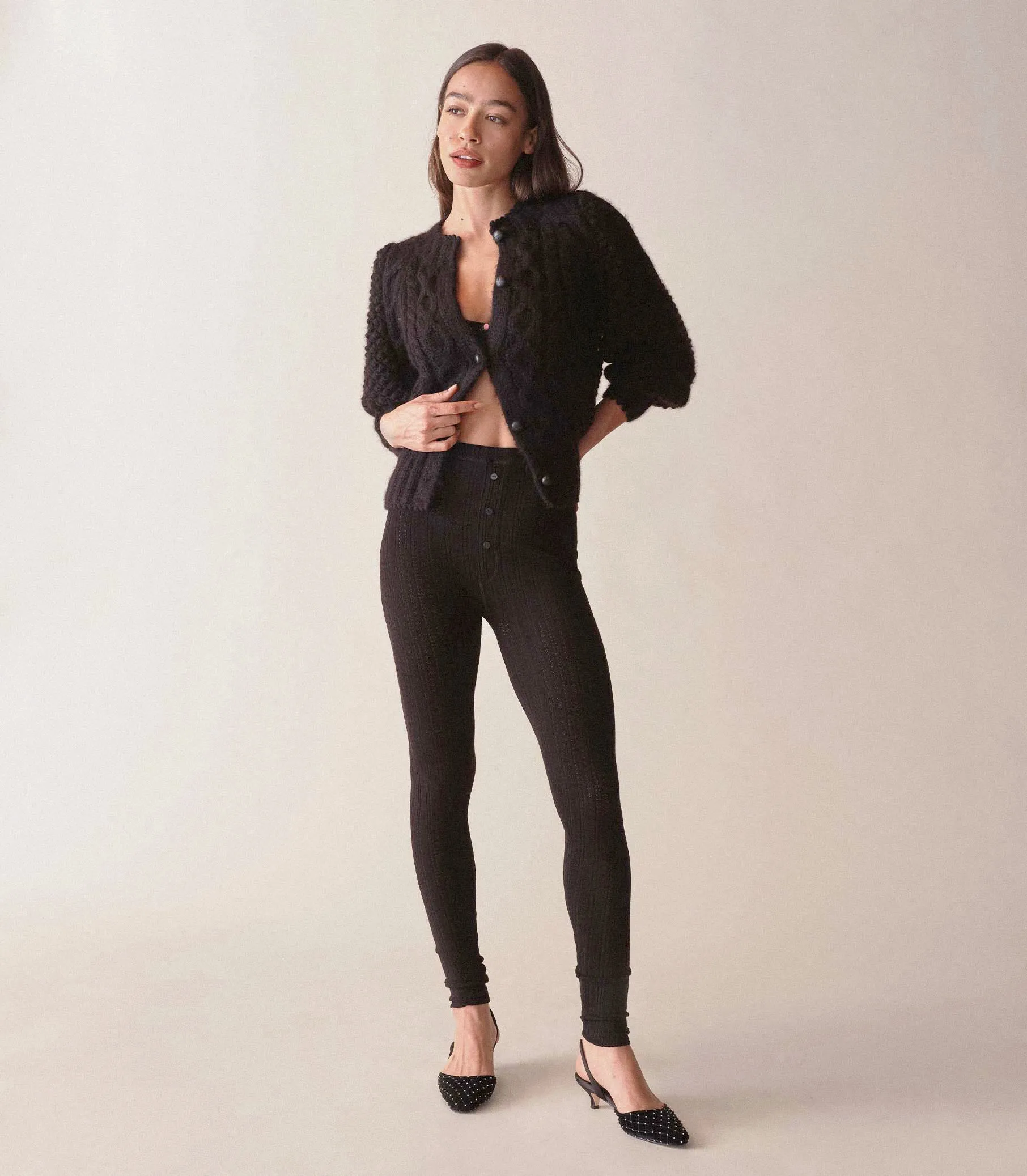 LETO KNIT PANT -- BLACK sold by Doen product image thumbnail 2