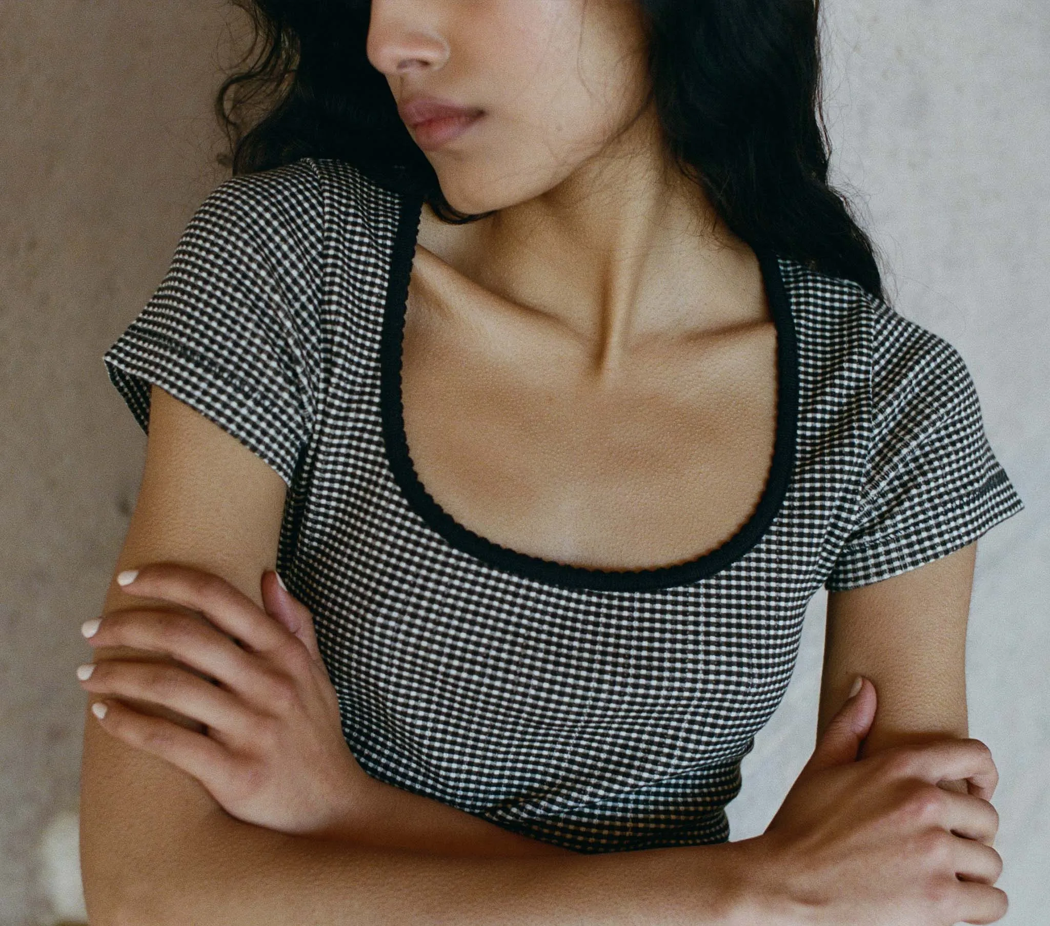 HMD -- BRIGITTE TEE -- LA MADDALENA GINGHAM sold by Doen product image thumbnail 4