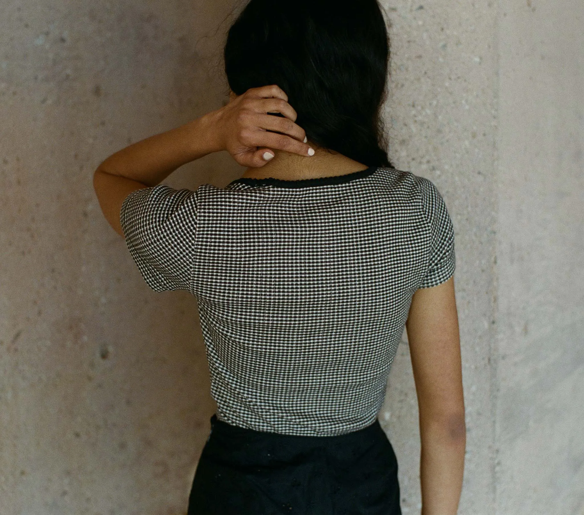 HMD -- BRIGITTE TEE -- LA MADDALENA GINGHAM sold by Doen product image thumbnail 5