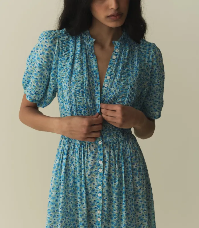 HALEIGH DRESS -- BLEU DAISY FIELDS sold by Doen