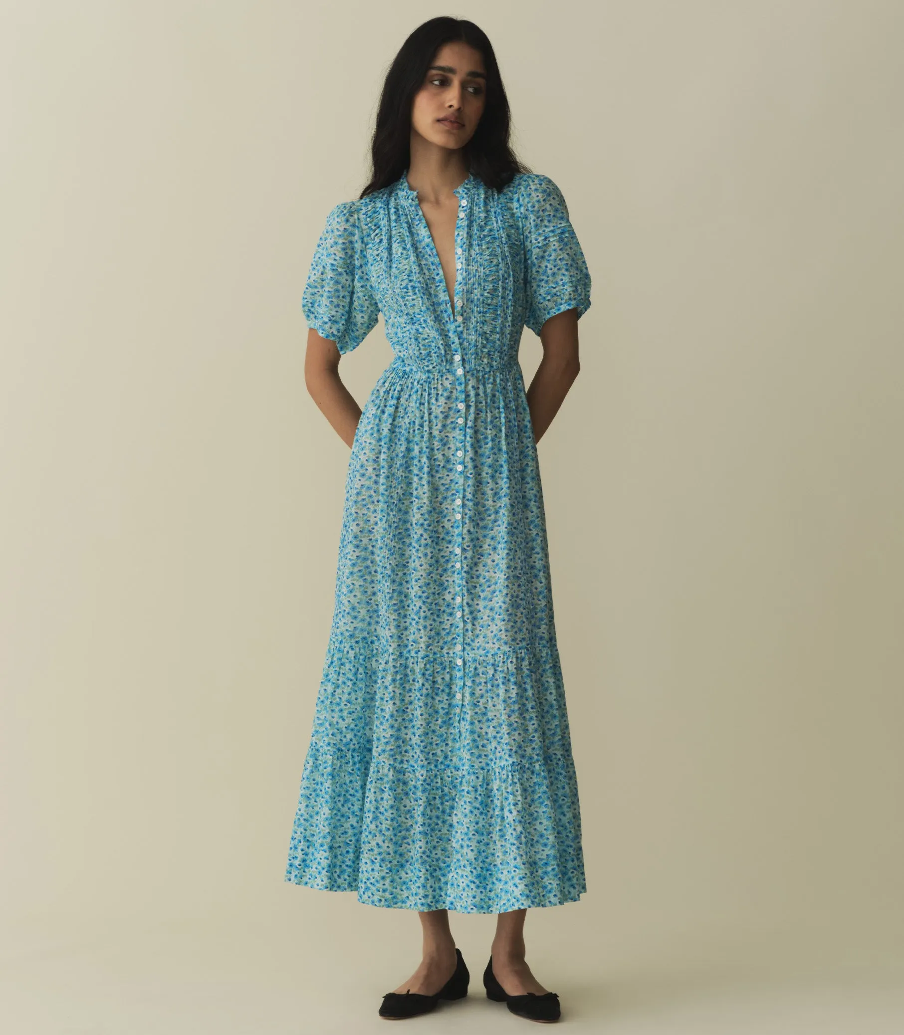 HALEIGH DRESS -- BLEU DAISY FIELDS sold by Doen product image thumbnail 2