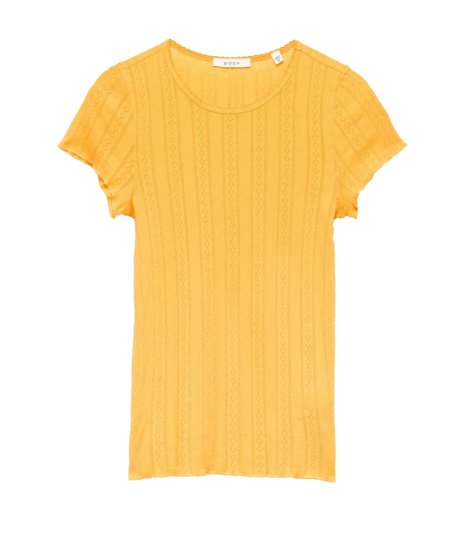 VIVI TEE -- JONQUILLE APOLLINE POINTELLE sold by Doen product image thumbnail 5