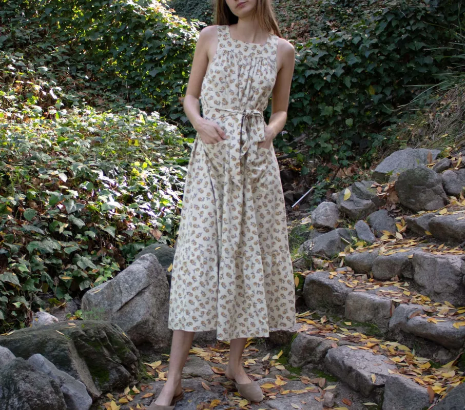 HMD -- EVE DRESS -- YELLOW COTTAGE GARDEN sold by Doen