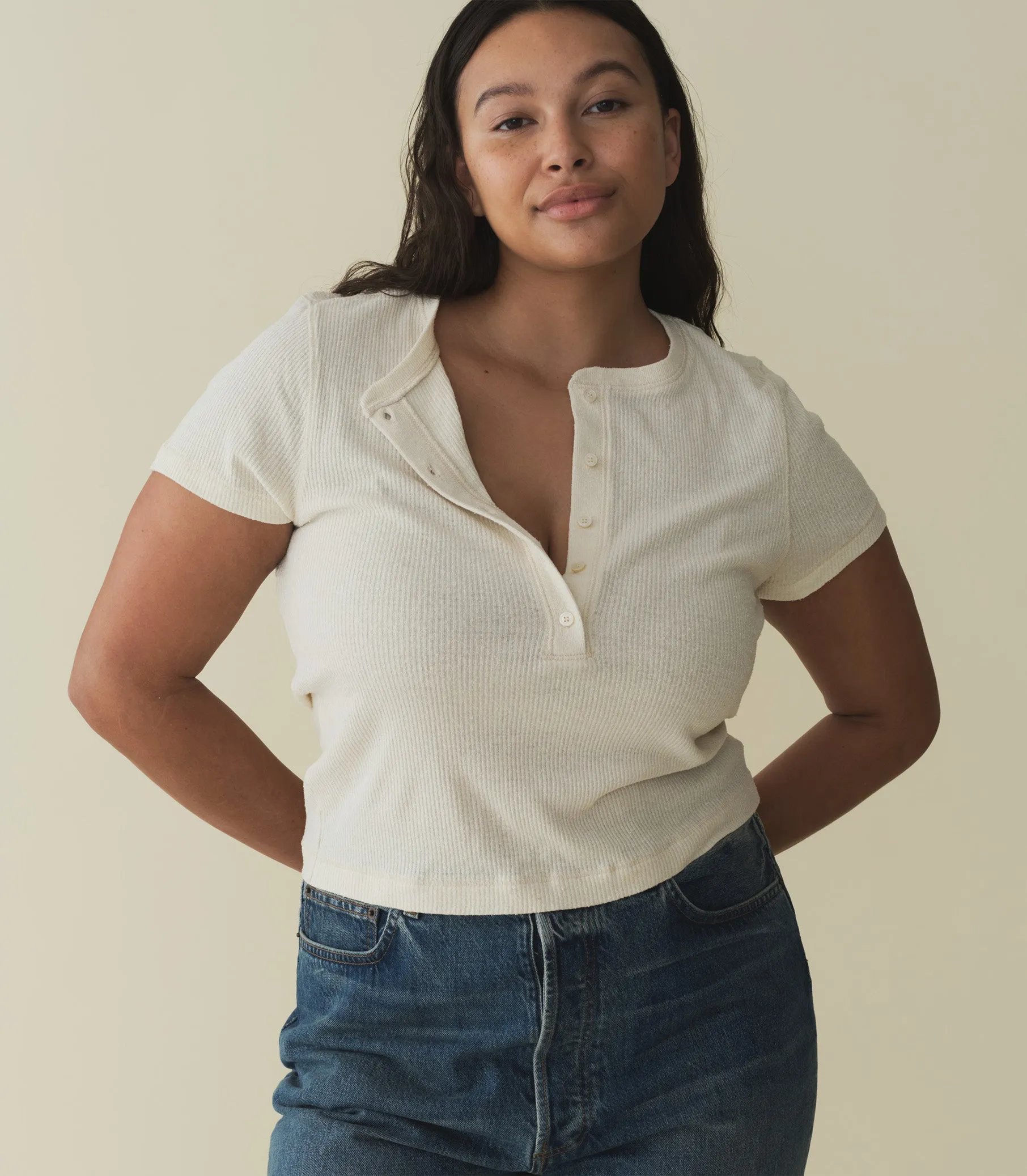 VIENNE SILK TEE -- CREAM sold by Doen product image thumbnail 2