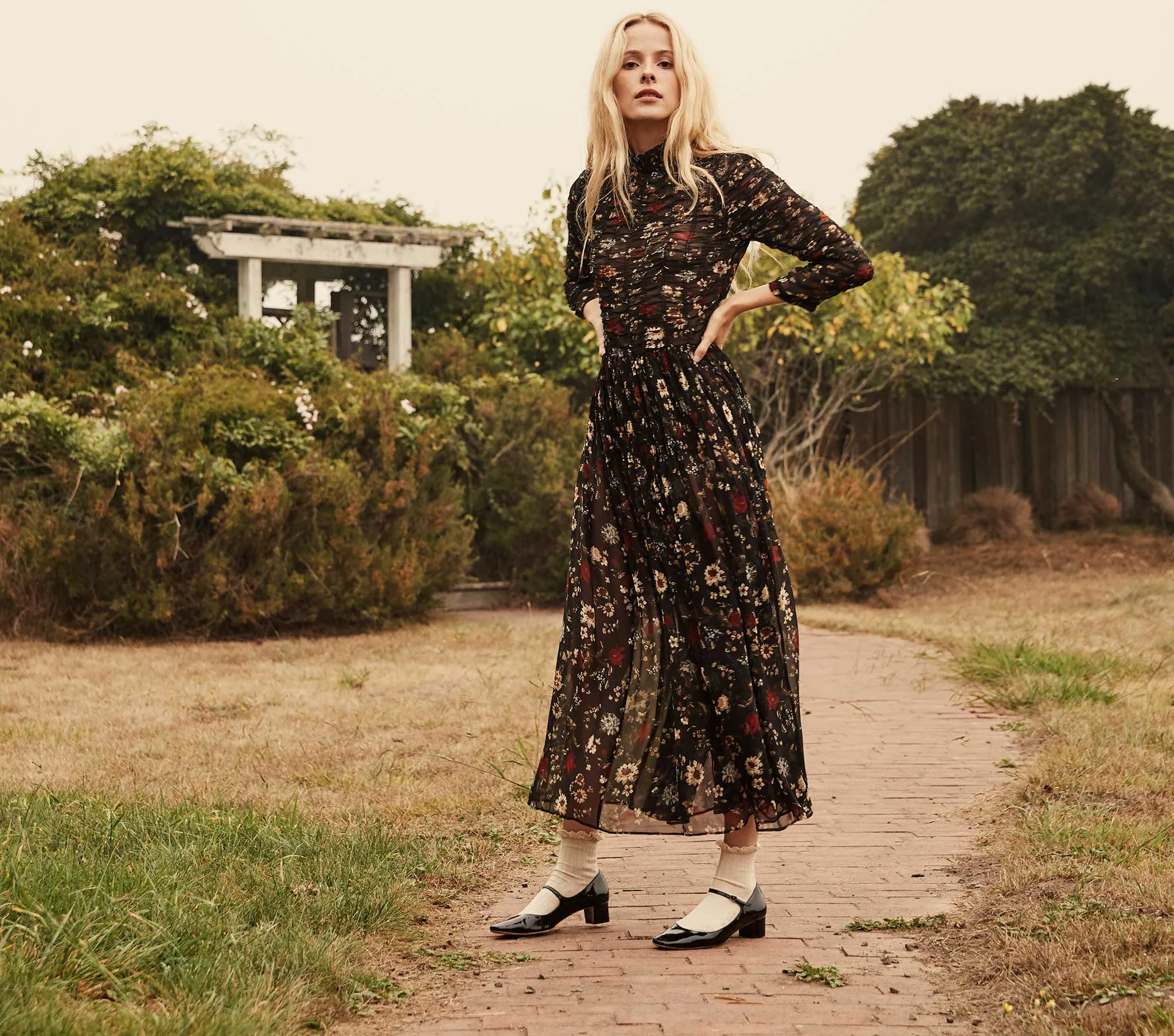 HMD -- ALLEGRA DRESS -- CAMPAGNE FLORAL sold by Doen product image thumbnail 2