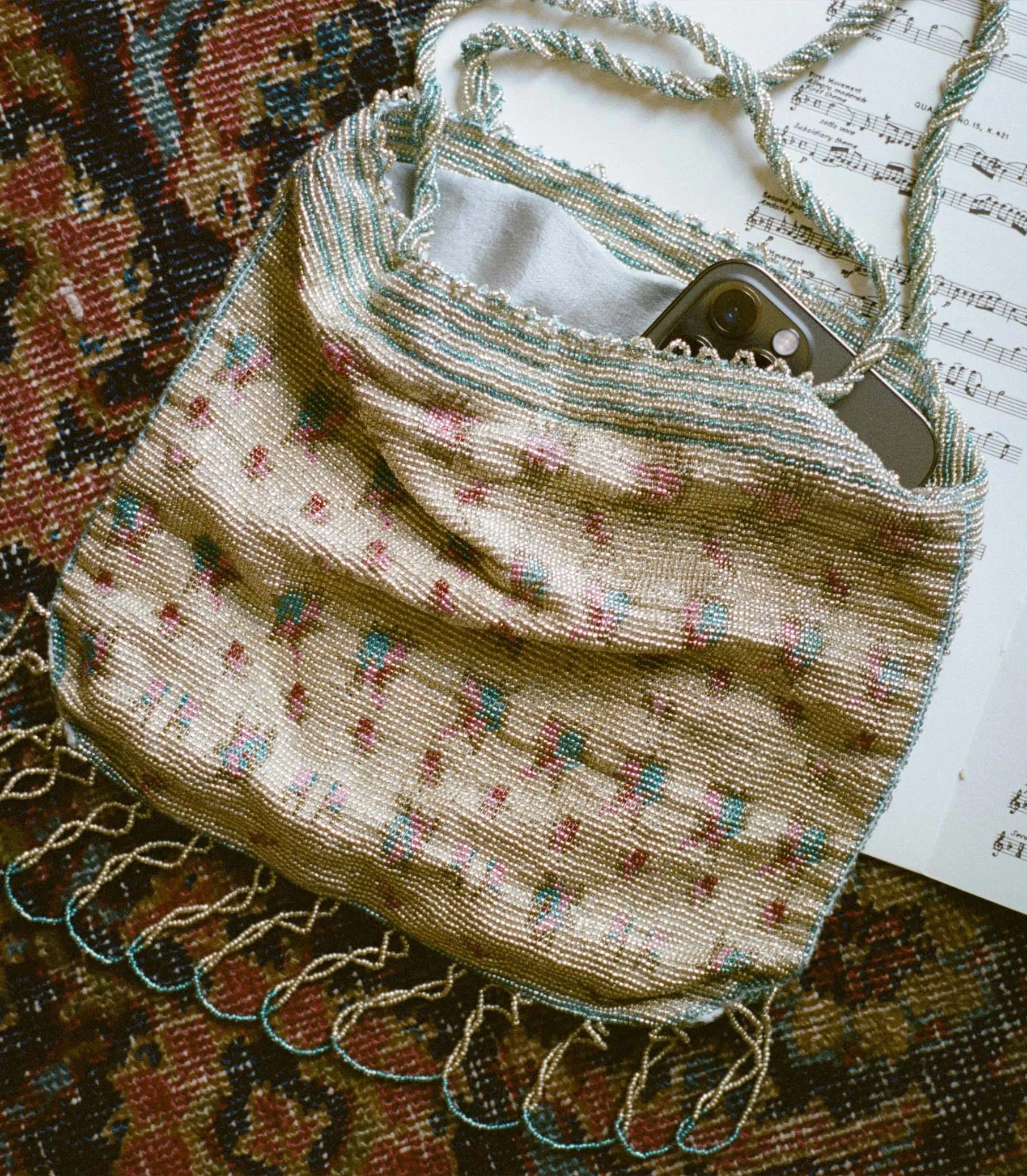 CHIARA PURSE -- MULTI FLORAL BEADING sold by Doen product image thumbnail 2