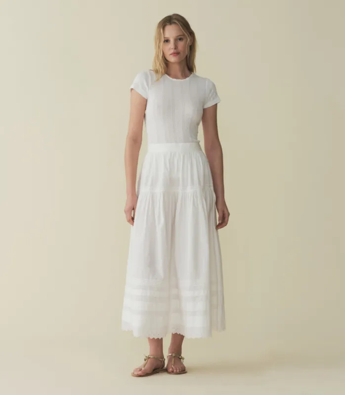 VIVI TEE -- SALT QUELLE JOLIE POINTELLE sold by Doen