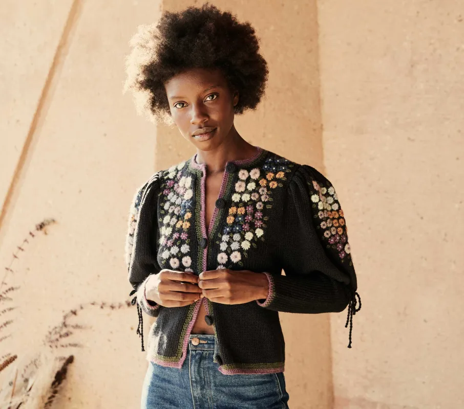 HMD -- MAUDE SWEATER -- BLACK sold by Doen