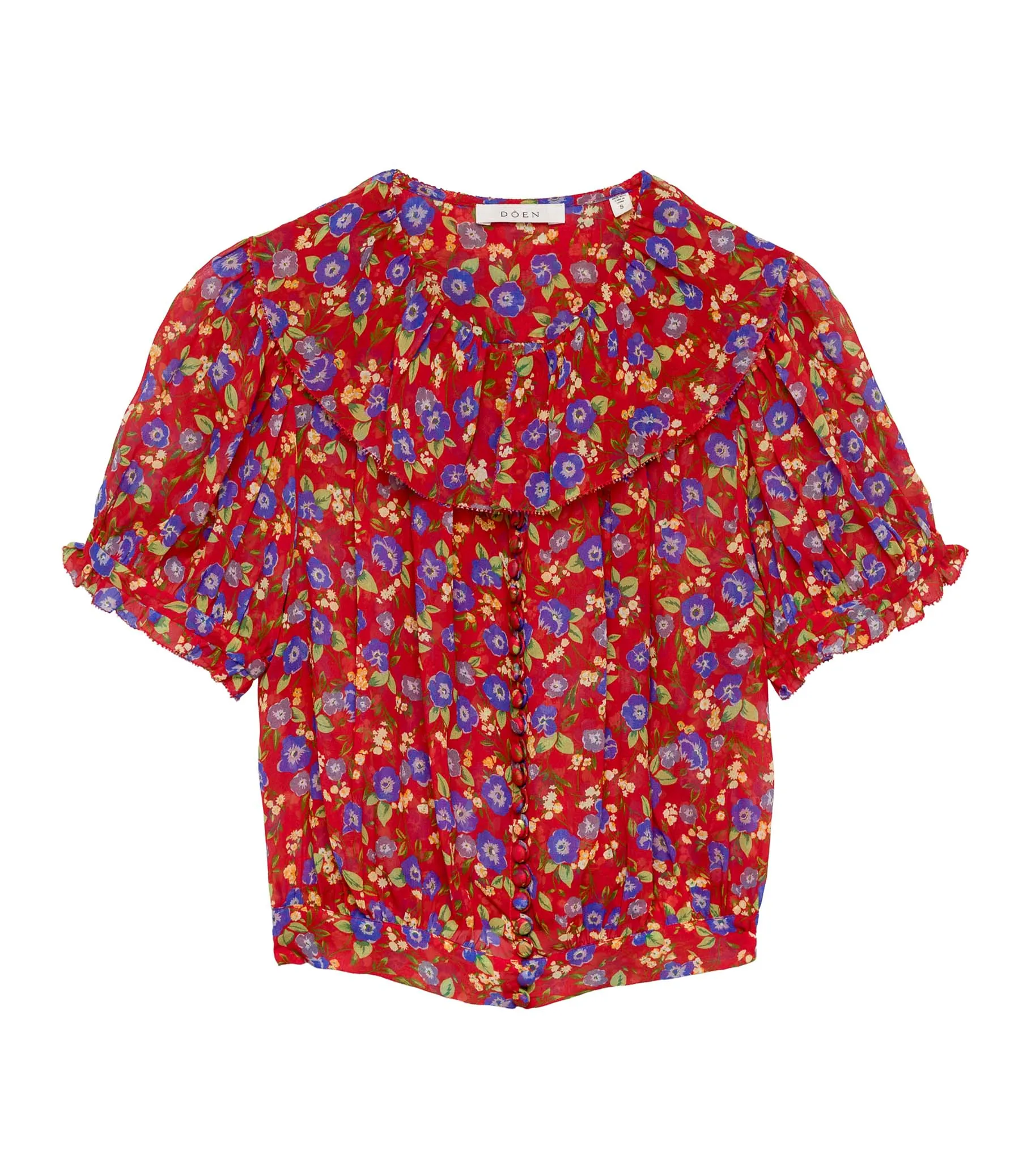 ANAISE TOP -- RED DAYFLOWER MEADOW sold by Doen product image thumbnail 5
