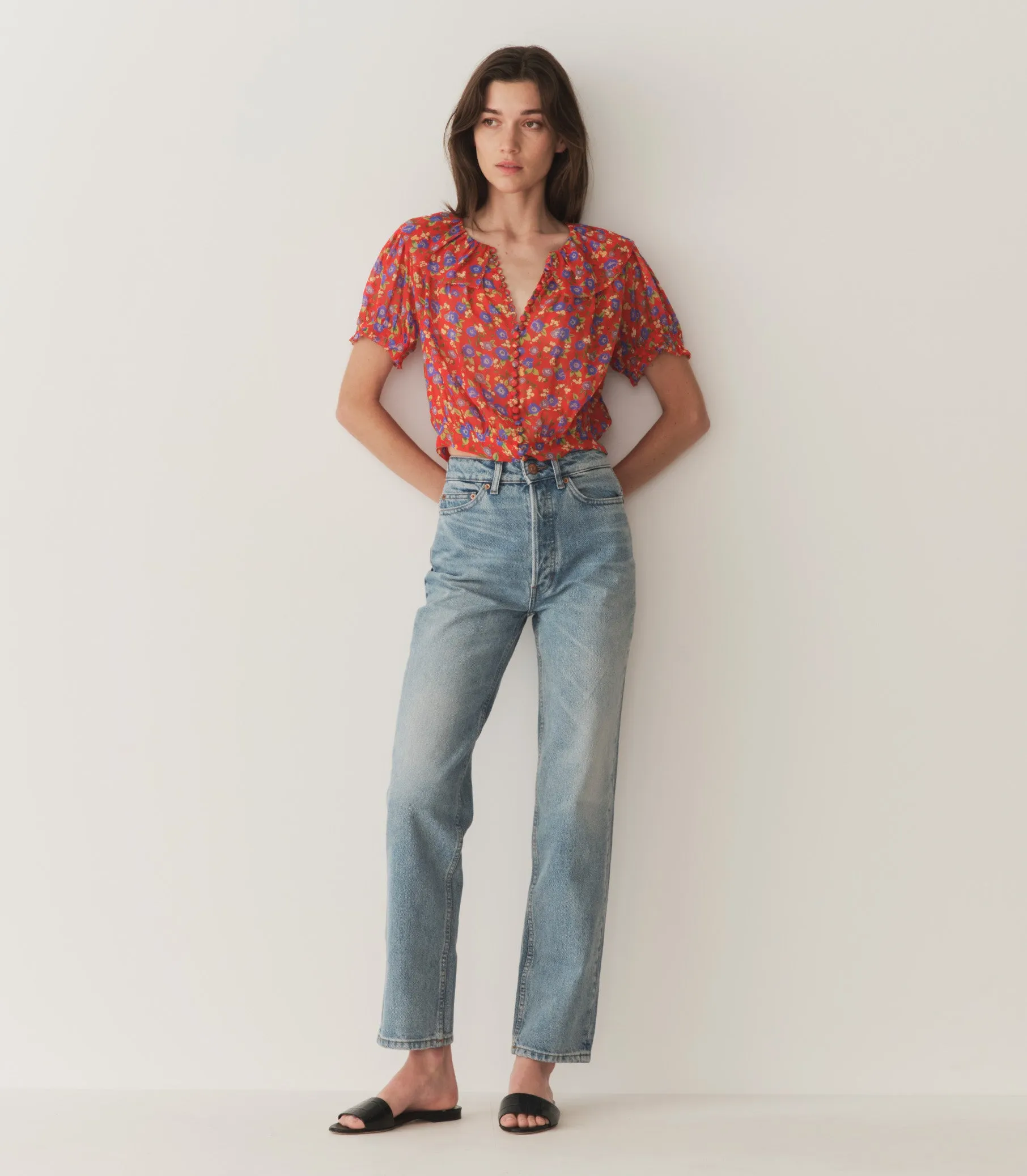 ANAISE TOP -- RED DAYFLOWER MEADOW sold by Doen product image thumbnail 2