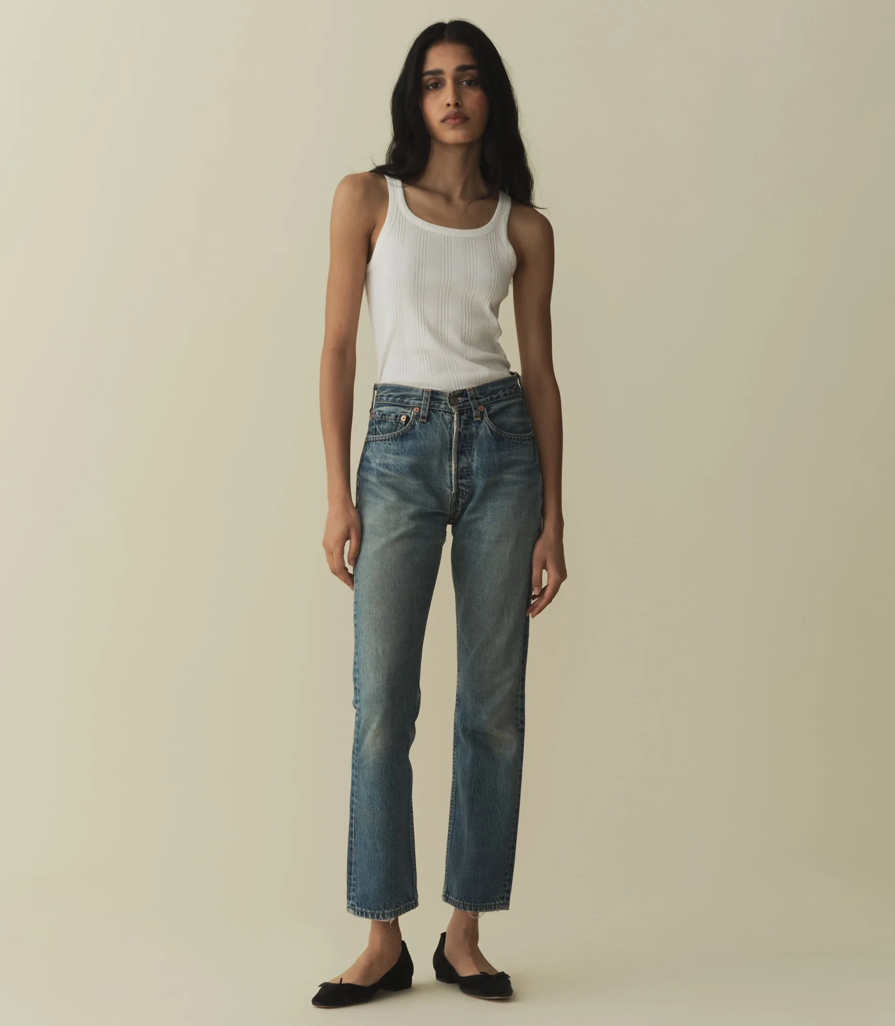 SEINE CASHMERE BLEND TANK -- SALT sold by Doen product image thumbnail 2