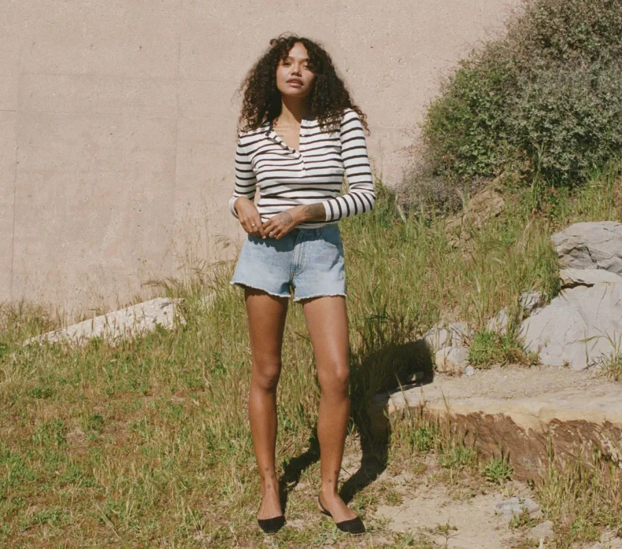 HMD -- PAOLA TEE -- MARINA SAN SIMEON STRIPE sold by Doen