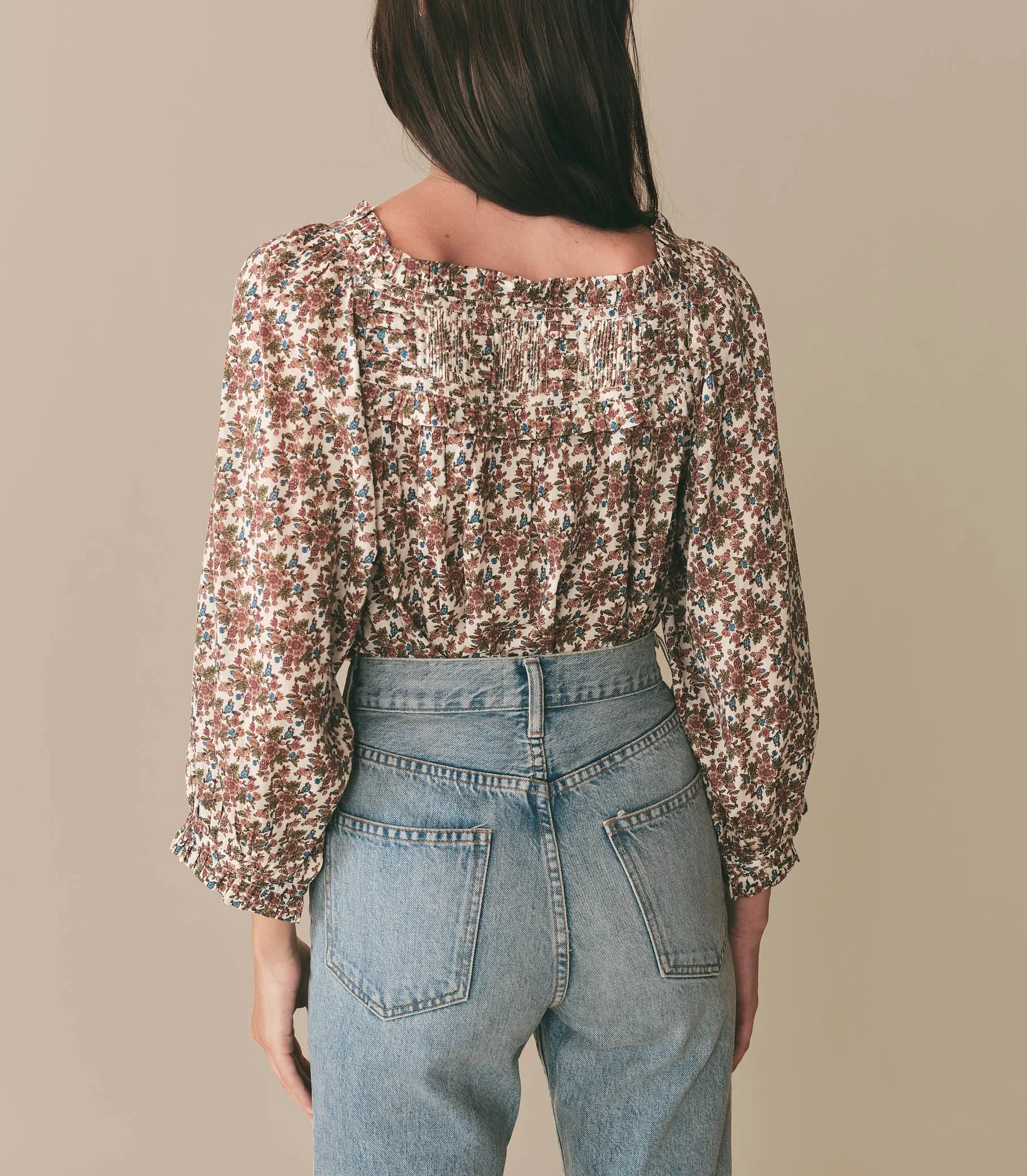 HMD -- AGOTHA TOP -- CREME FOREST FLORAL sold by Doen product image thumbnail 3