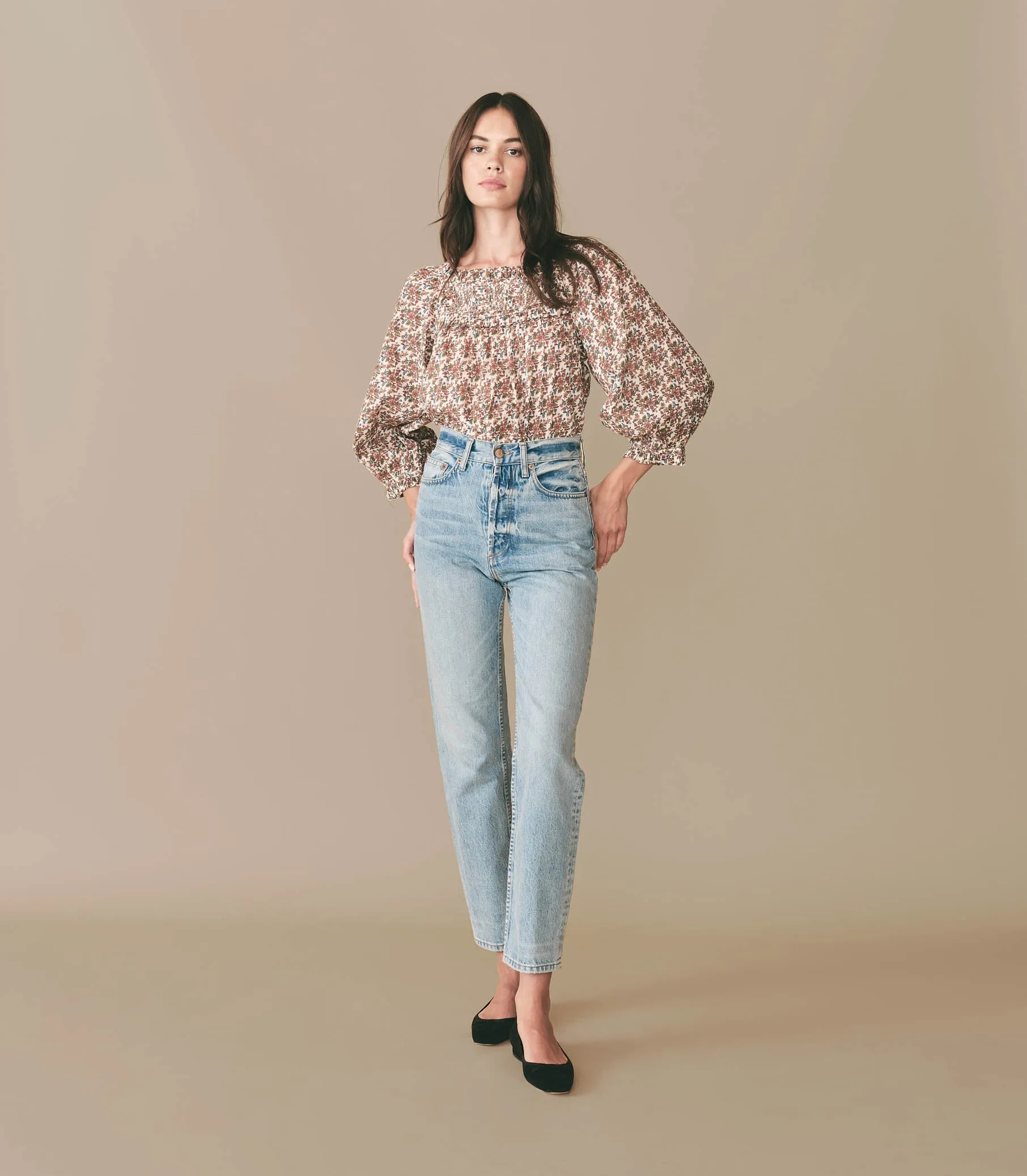 HMD -- AGOTHA TOP -- CREME FOREST FLORAL sold by Doen product image thumbnail 2