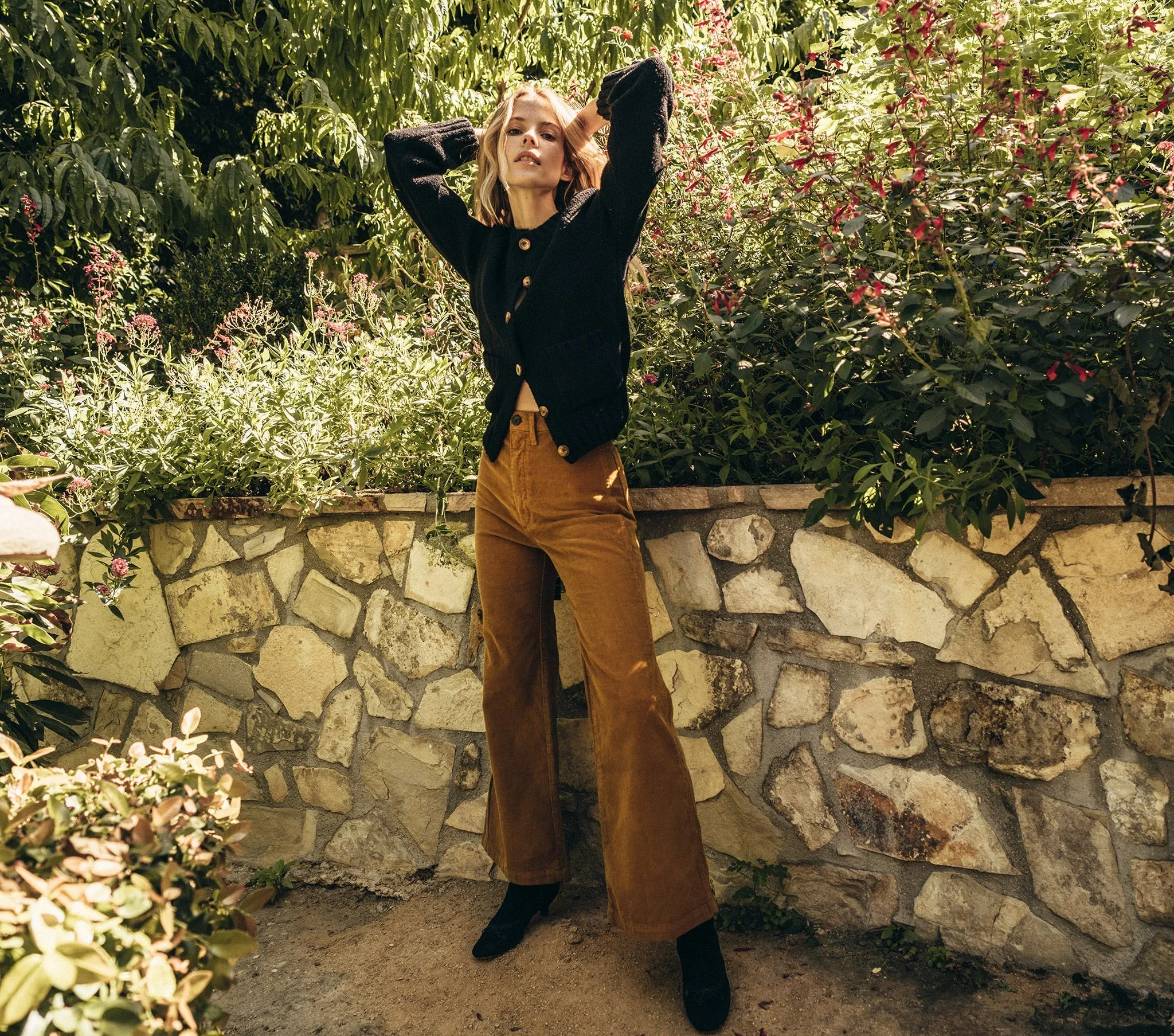 HMD -- RIDGE CARDIGAN SWEATER -- BLACK sold by Doen product image thumbnail 2