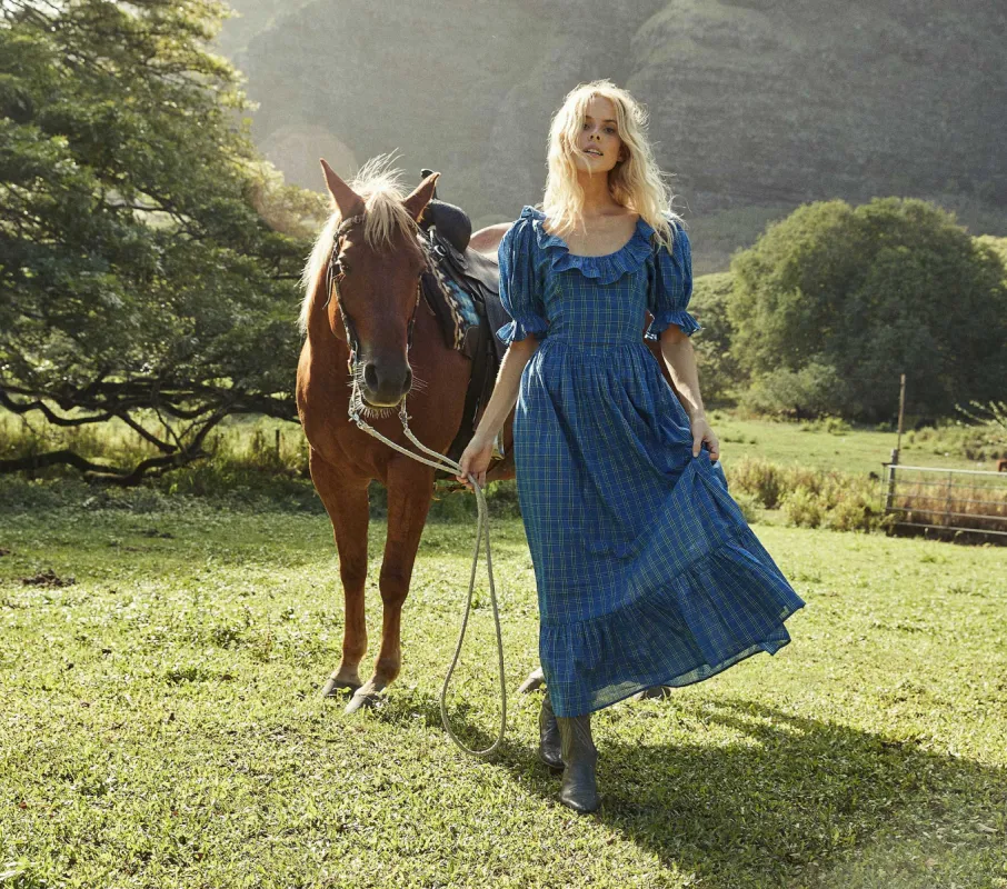 HMD -- LUPINE DRESS -- PARK LANE PLAID made by Doen