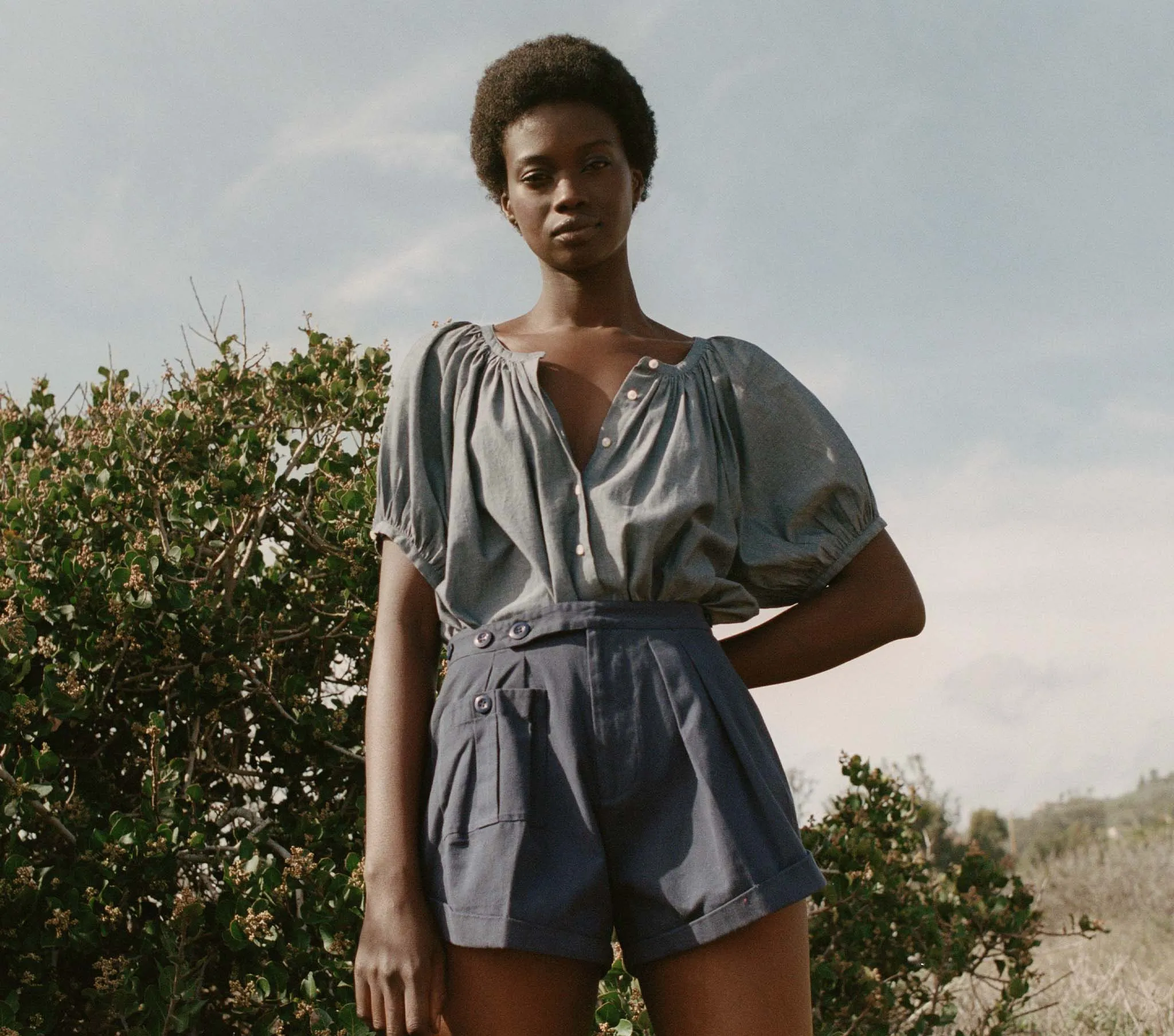 HMD -- JUNE TOP -- PARISIAN CHAMBRAY | Parallel