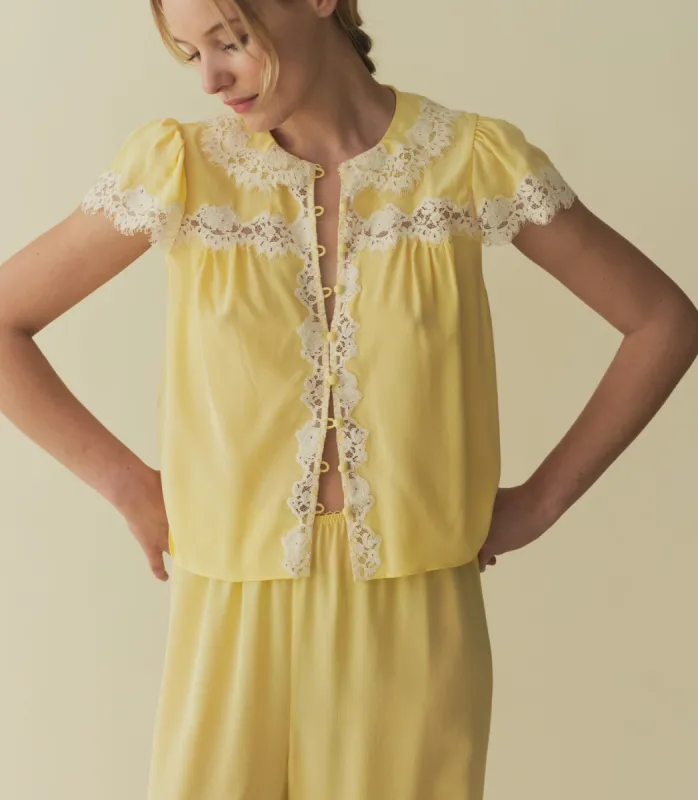 JOSEPHINE TOP -- YELLOW ROSE sold by Doen