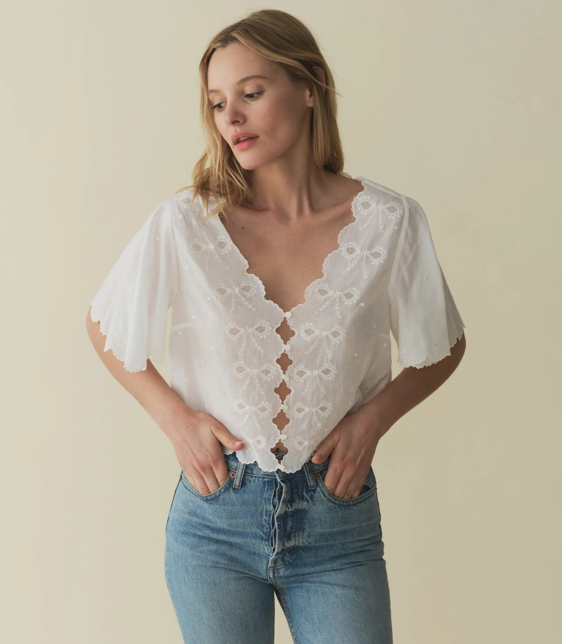 KACY TOP -- SALT sold by Doen