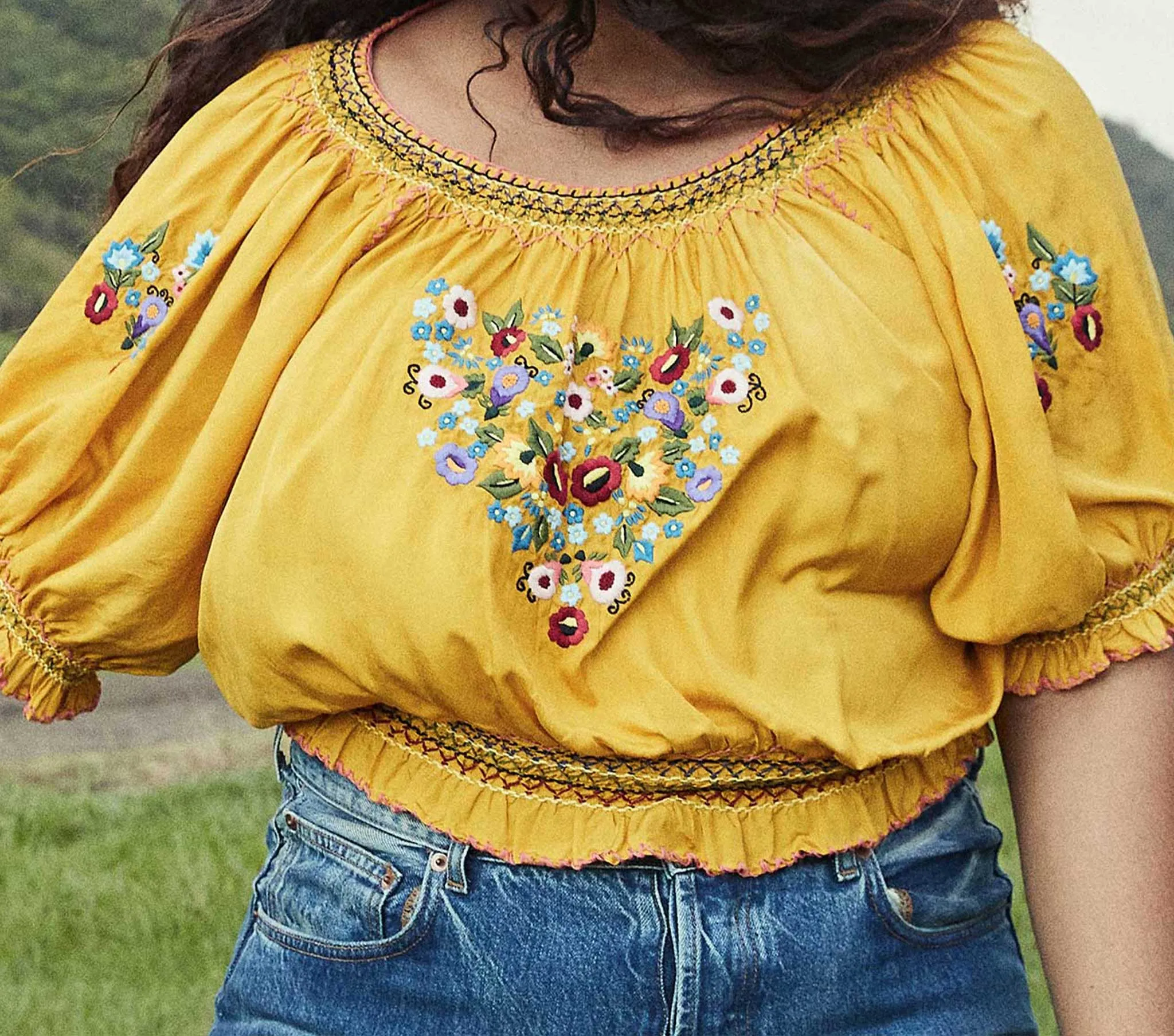 HMD -- ANTONELLA TOP -- OCHRE sold by Doen product image thumbnail 4