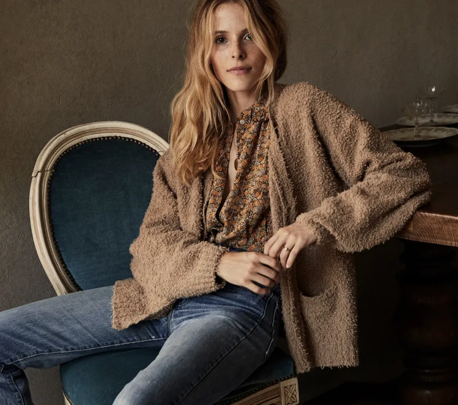 HMD -- ARDEN CARDIGAN SWEATER -- CAMEL sold by Doen