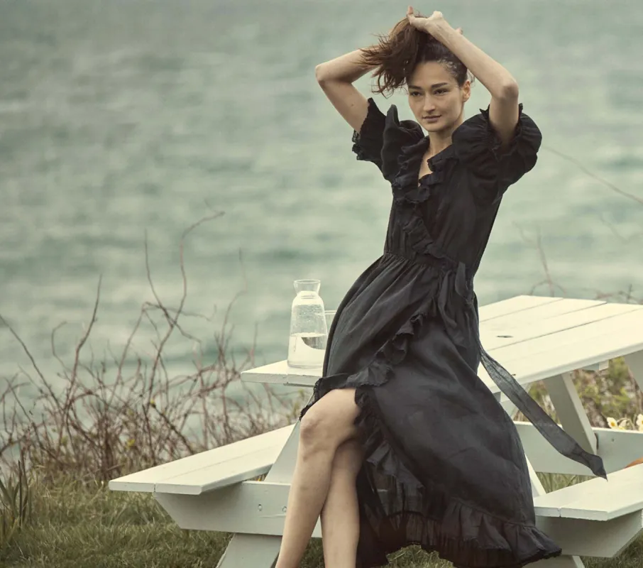 HMD -- SORAYA DRESS -- BLACK sold by Doen