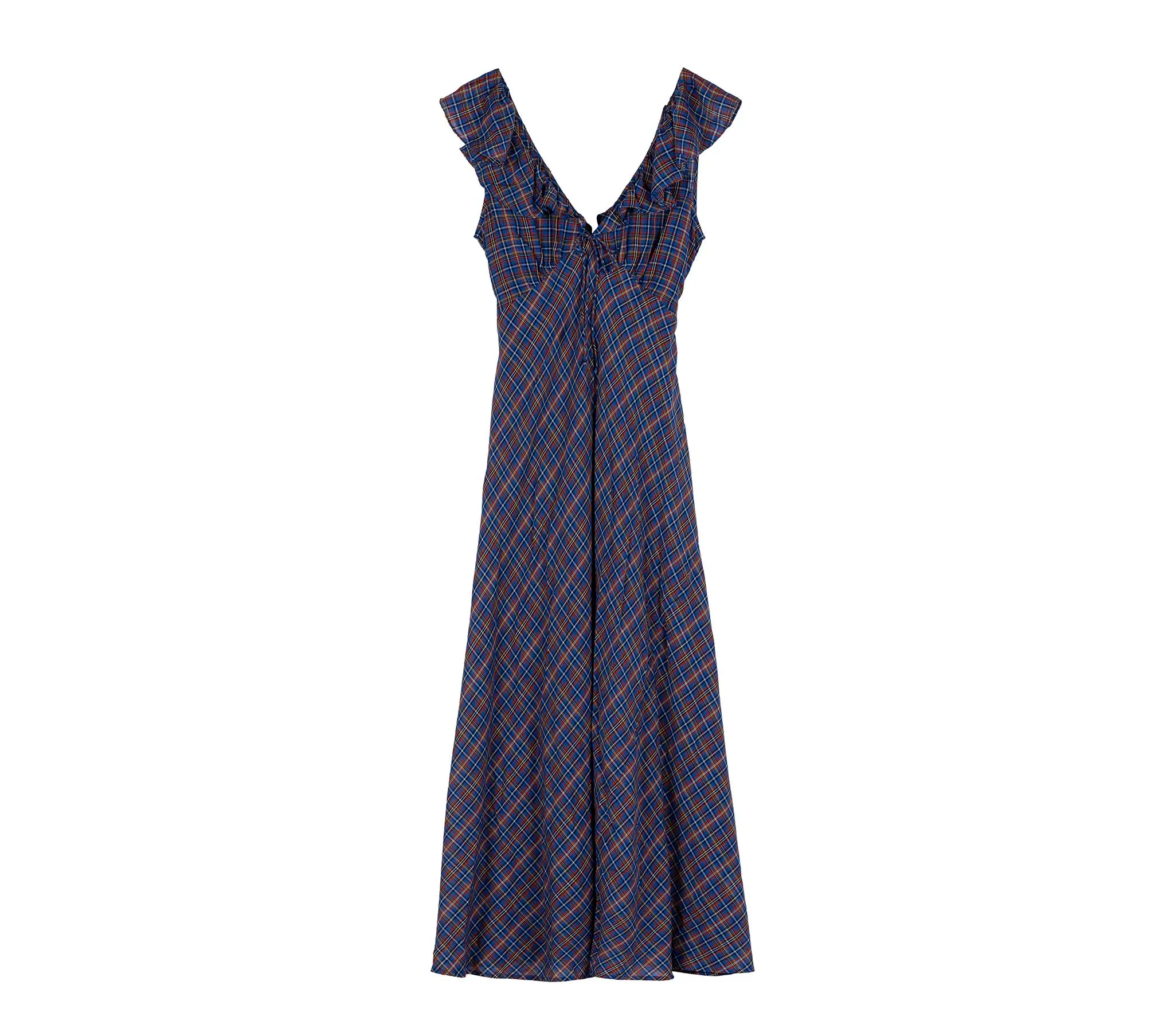 HMD -- LULANI DRESS -- AZURE FRENCH PLAID sold by Doen