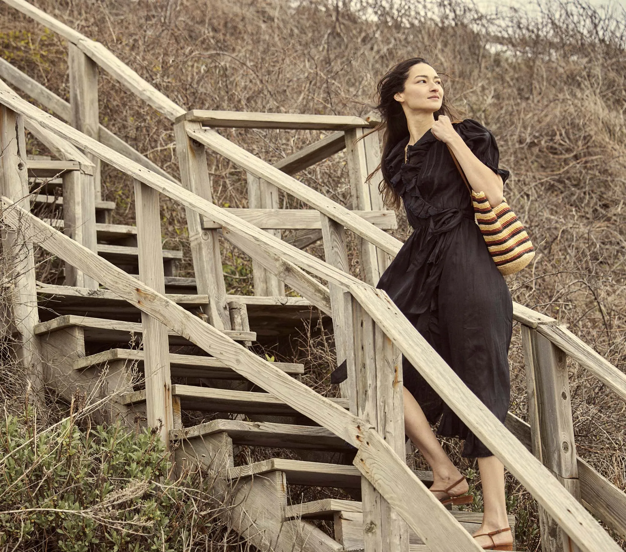 HMD -- SORAYA DRESS -- BLACK sold by Doen product image thumbnail 5