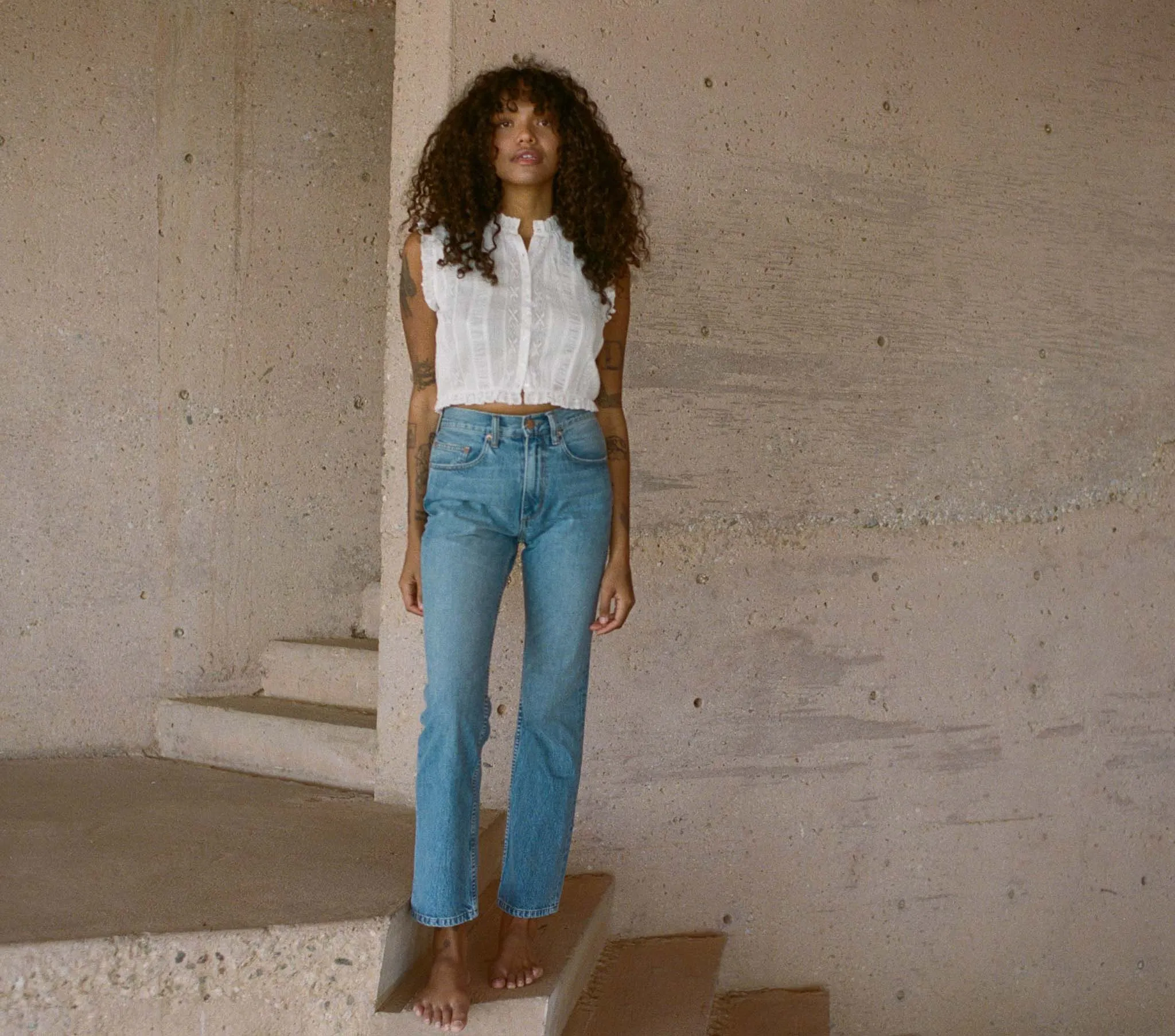 HMD -- HALLIE TOP -- SALT sold by Doen product image thumbnail 2