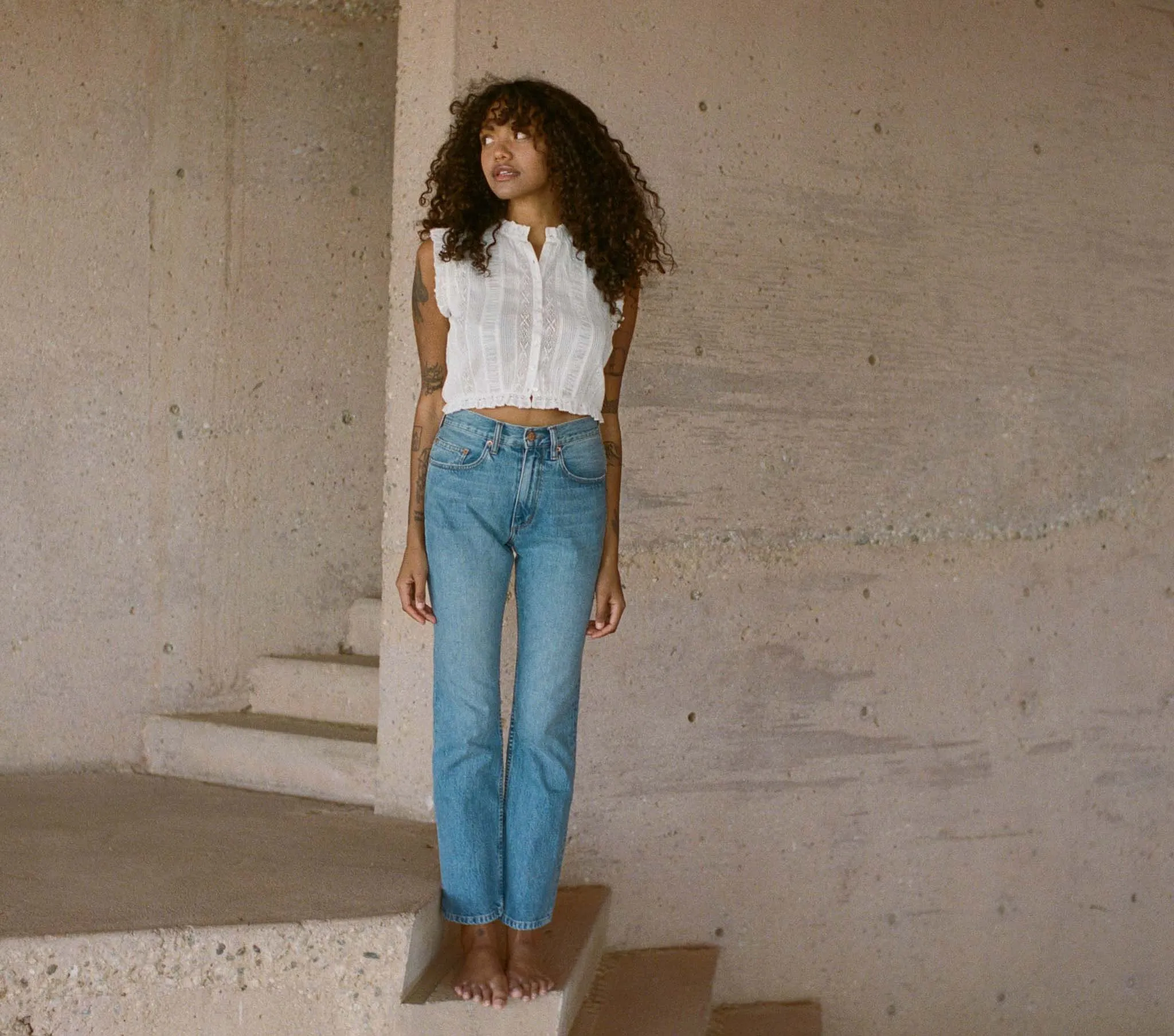 HMD -- HALLIE TOP -- SALT sold by Doen product image thumbnail 3