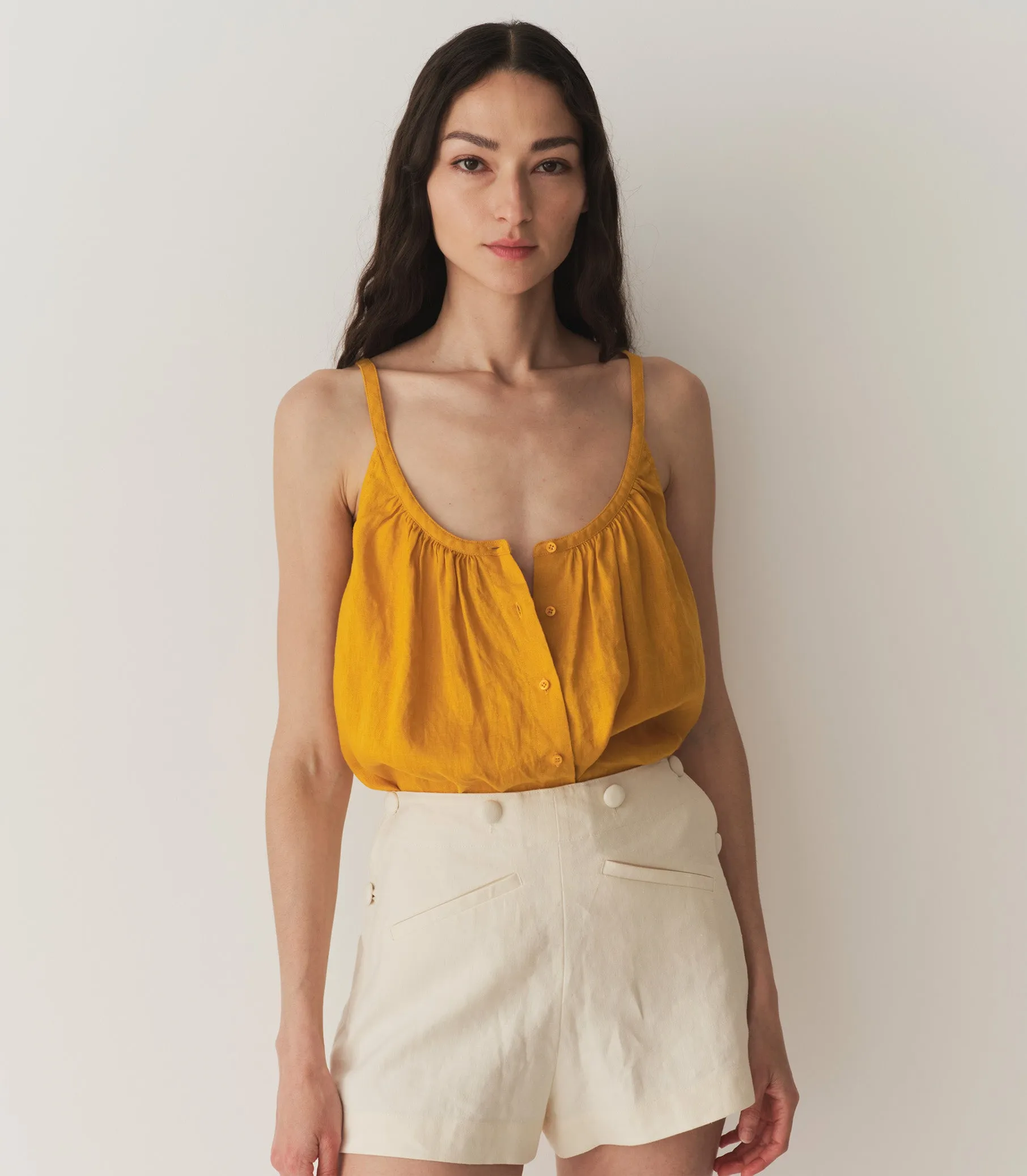 NALINA LINEN TOP -- SUNFLOWER sold by Doen