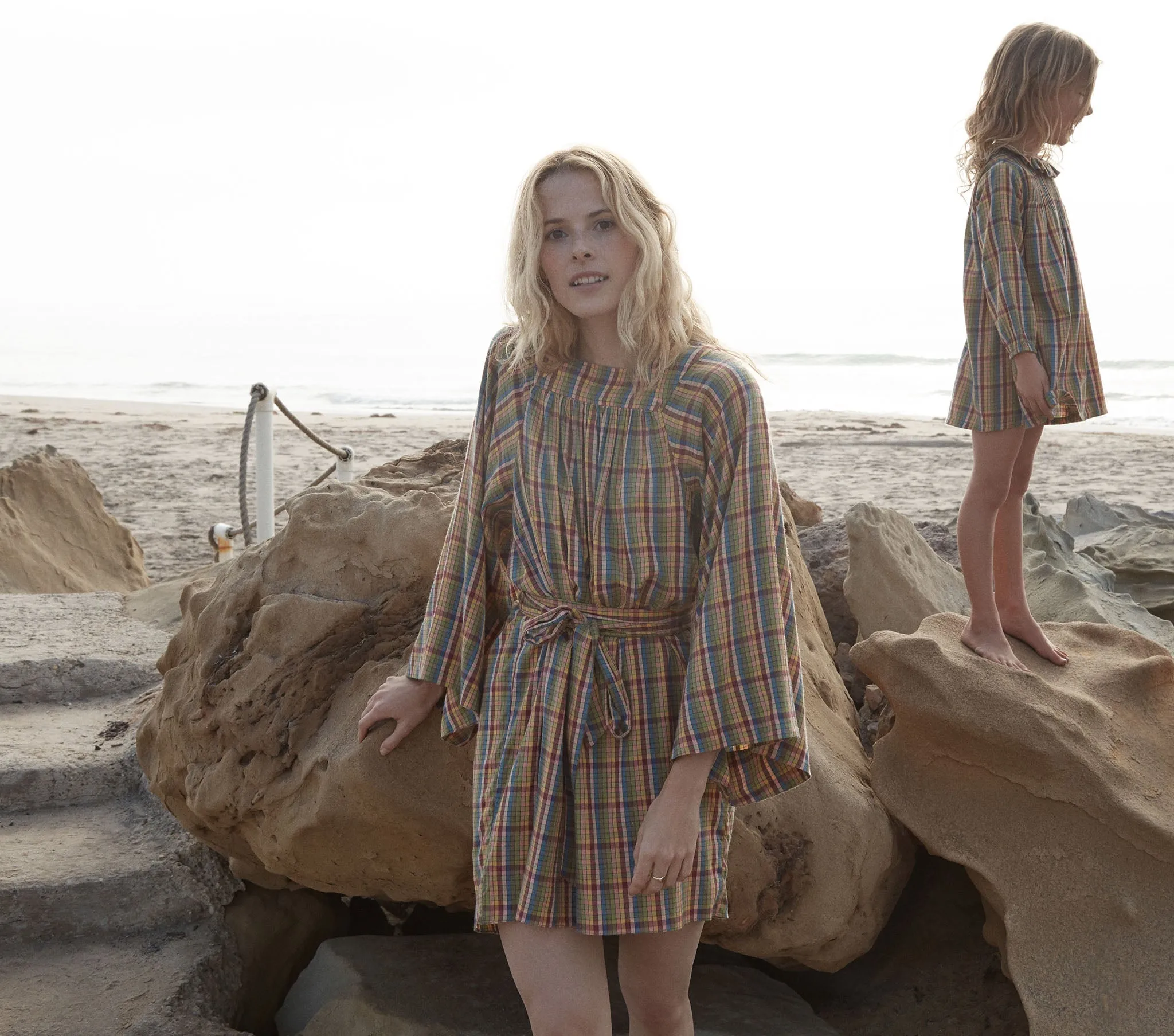 HMD -- CALDER DRESS -- RAINBOW PLAID sold by Doen product image thumbnail 2