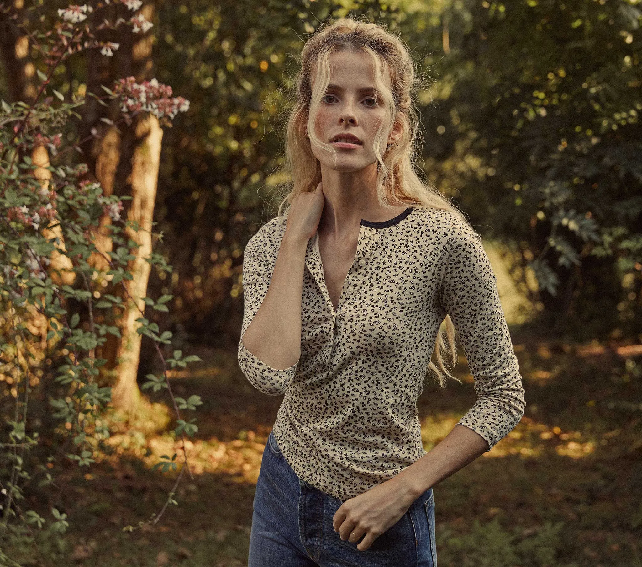 HMD -- ARIA TEE -- SONGBIRD PAISLEY sold by Doen product image thumbnail 2