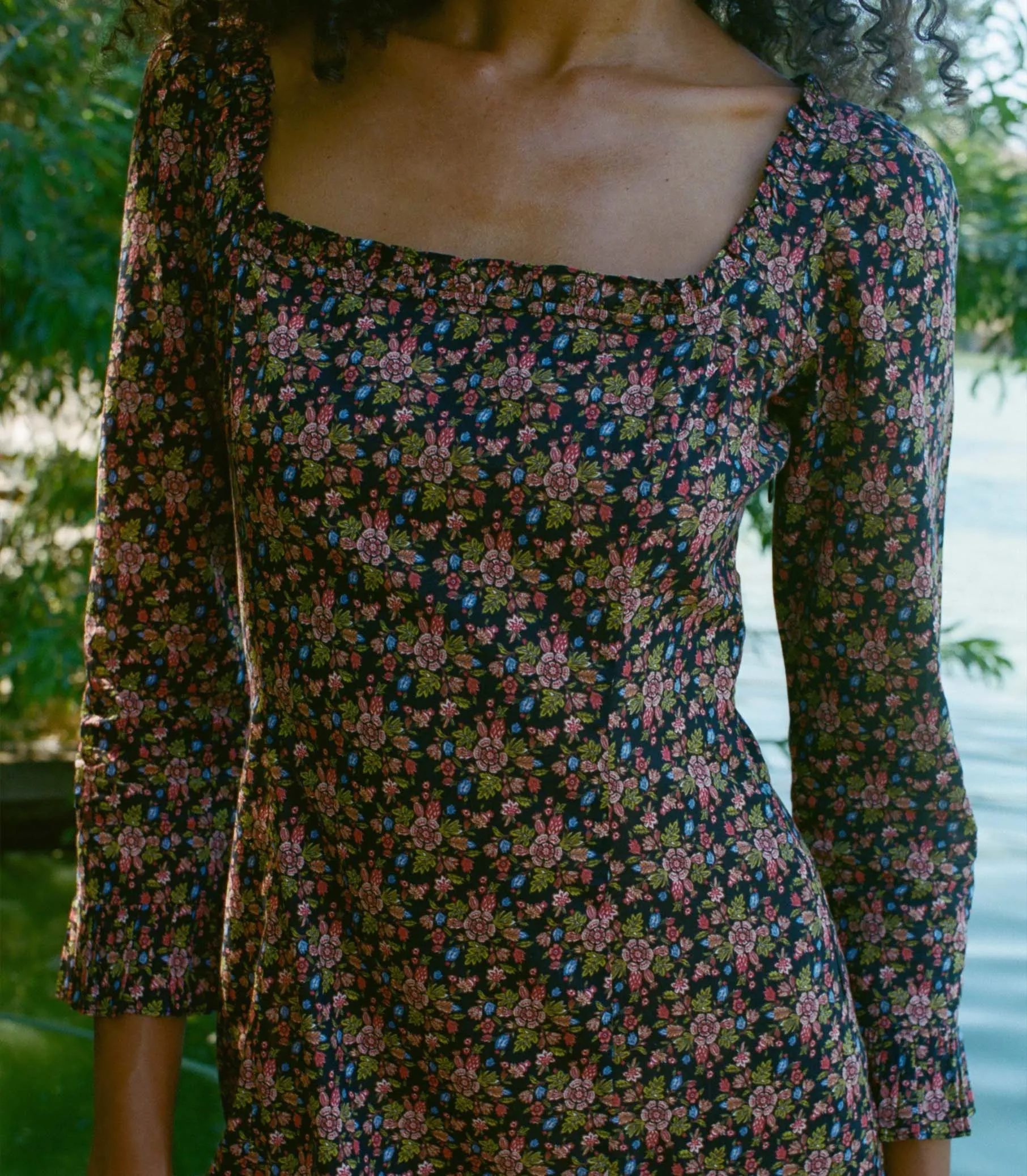 MARISA DRESS -- NOIR FOREST FLORAL sold by Doen product image thumbnail 2