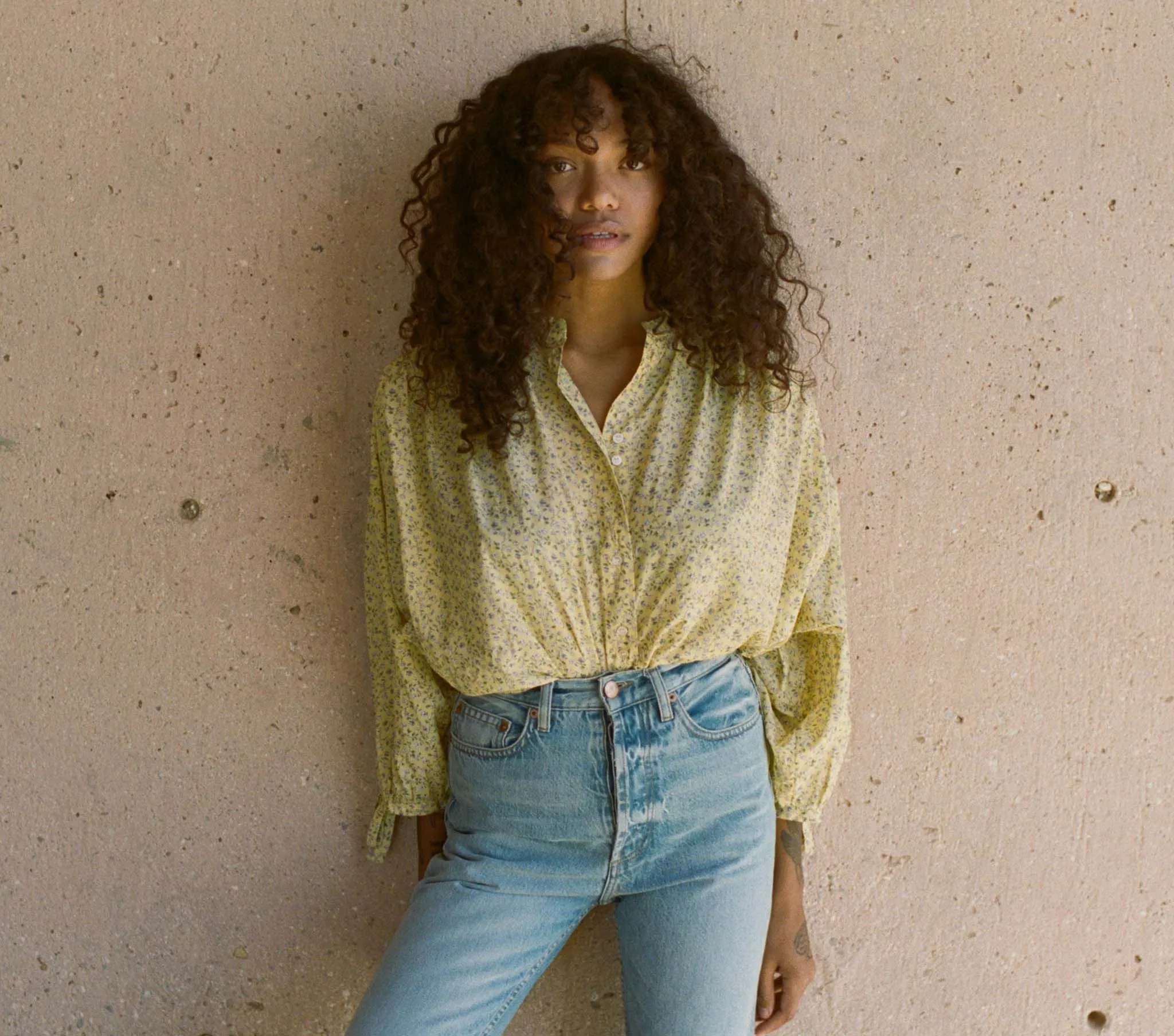 O'KEEFFE TOP -- MOONFLOWER FLORAL sold by Doen