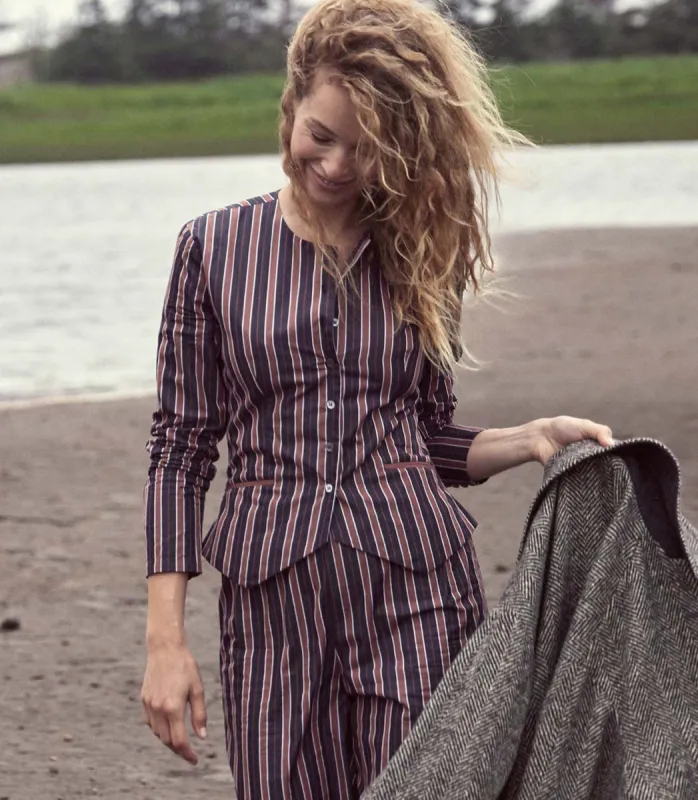 HMD -- DAENA TOP -- HUDSON STRIPE sold by Doen