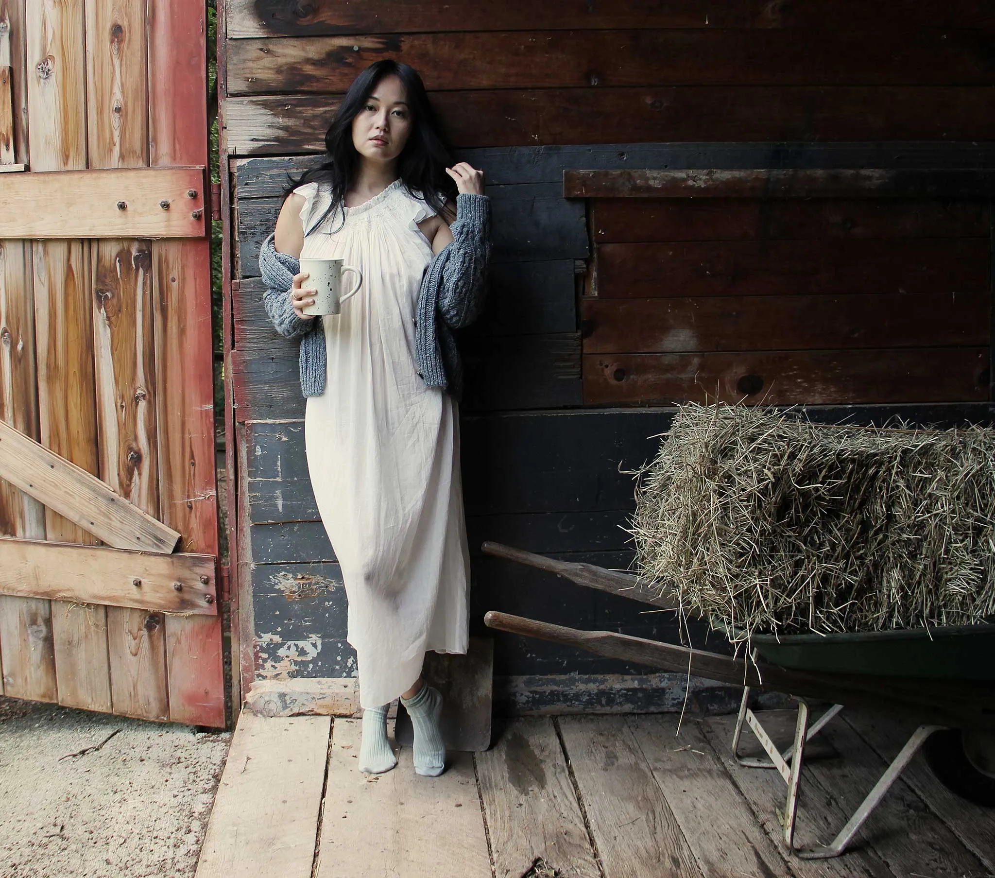 HMD -- VERONA CARDIGAN SWEATER -- LARKSPUR sold by Doen product image thumbnail 3