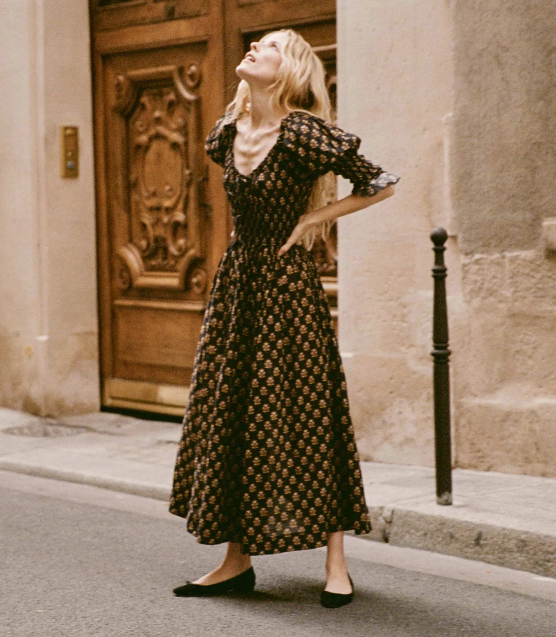 KAIRA DRESS -- NOIR MEADOWSWEET FLORAL sold by Doen product image thumbnail 4