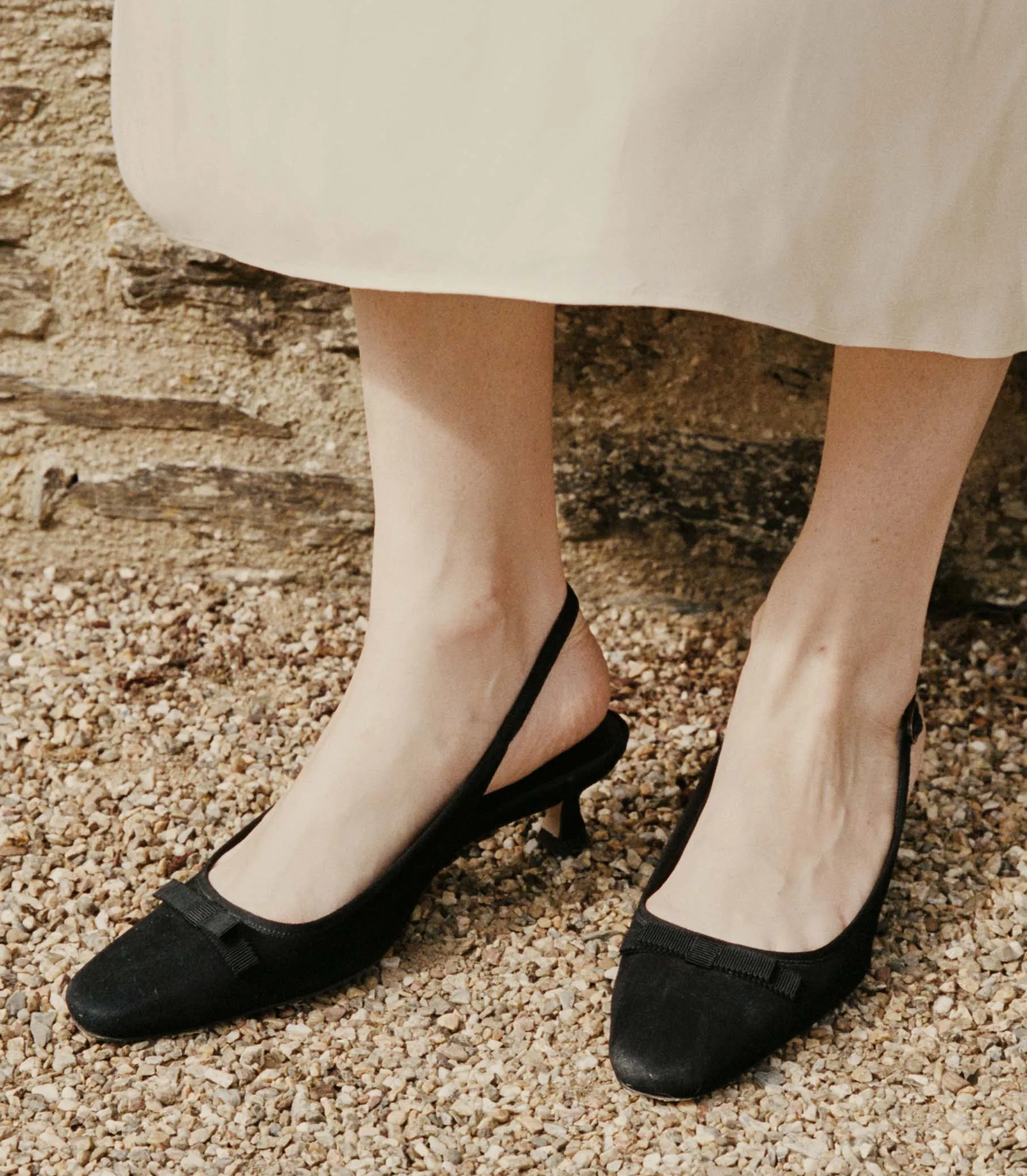 WILLAMINA SLINGBACK -- BLACK SUEDE sold by Doen product image thumbnail 3