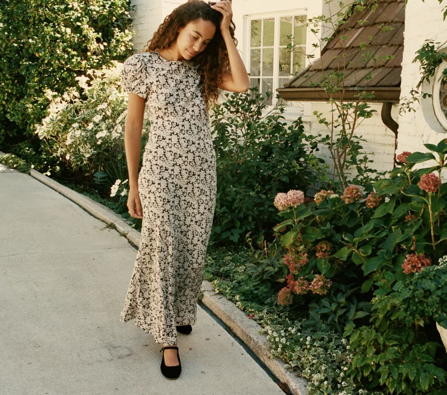 HMD -- ALMA DRESS -- DEEP INK FADED QUEEN ANNES FLORAL sold by Doen